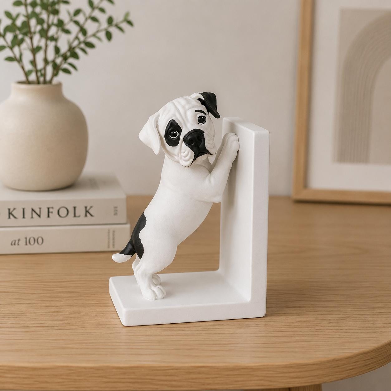 American Bulldog Bookend, Cute Puppy Book End, American Bulldog Gift, Dog Book Holder, Bookshelf Decor, 3D Printed Bookend