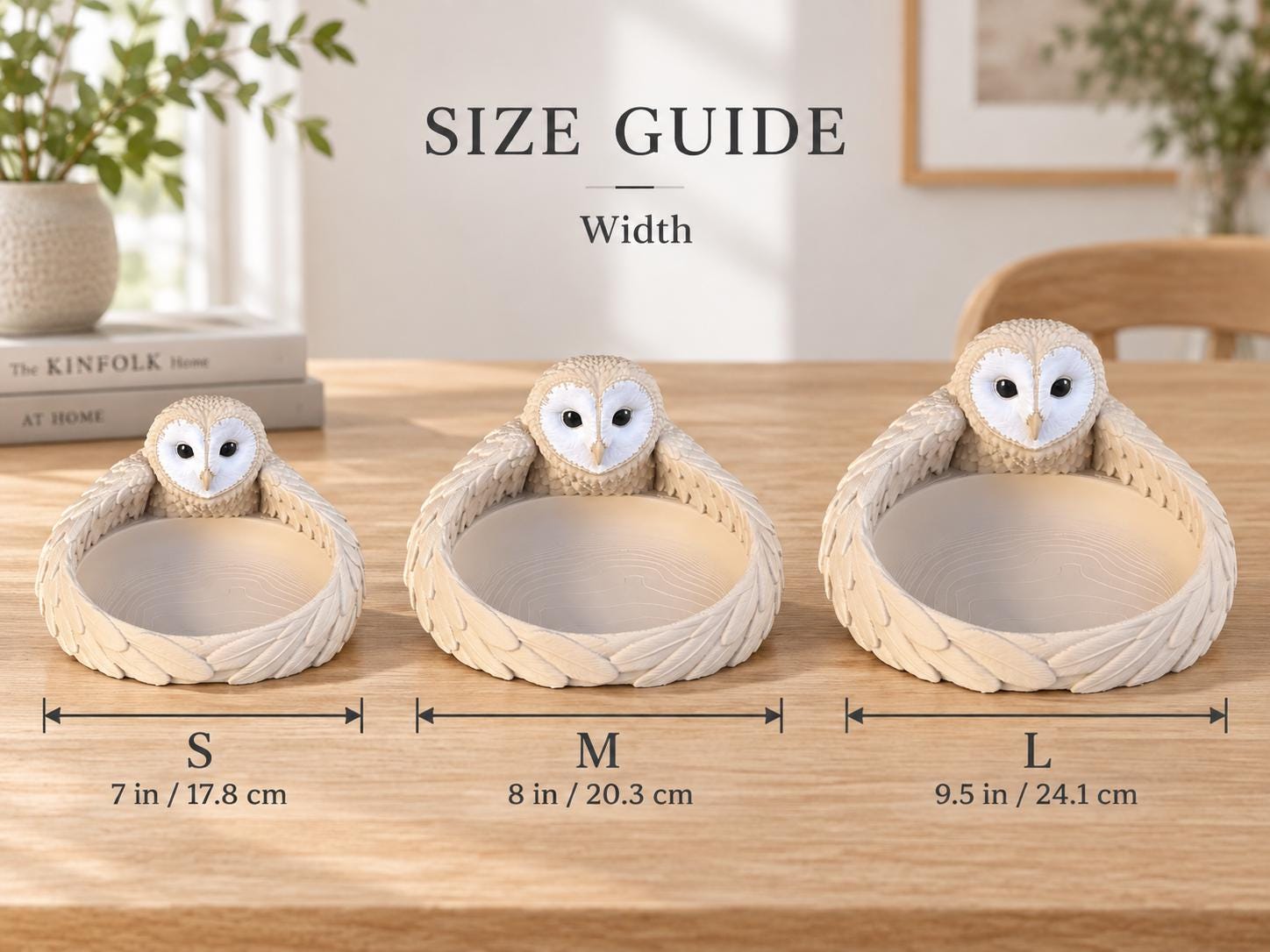 Barn Owl Catchall Tray, 3D Printed Key Bowl & Jewelry Organizer, Woodland Home Decor, Owl Lover Gift
