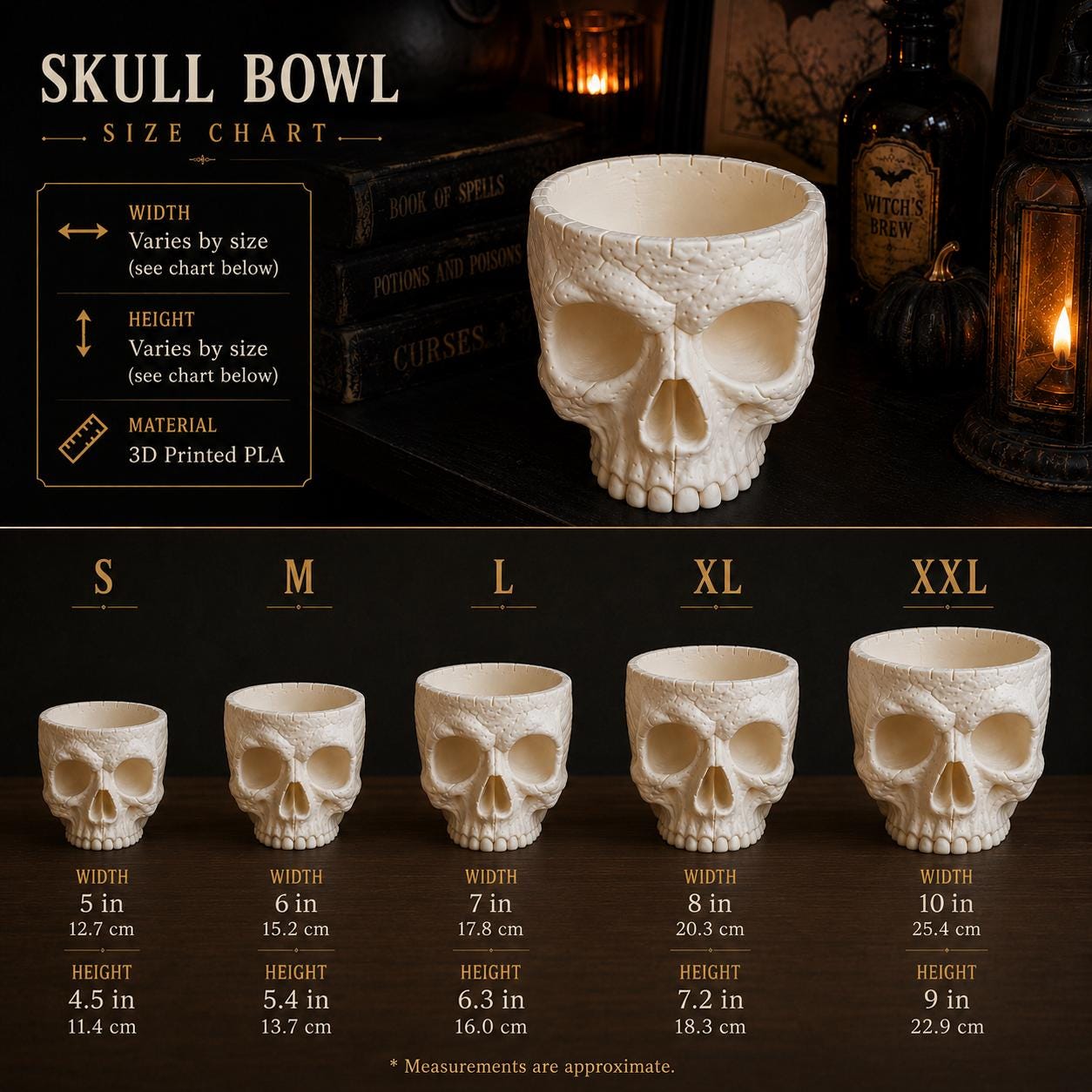 3D Printed Skull Candy Bowl, Halloween Candy Holder, Gothic Skull Decor, Spooky Treat Bowl, Halloween Party Decor, Skull Container