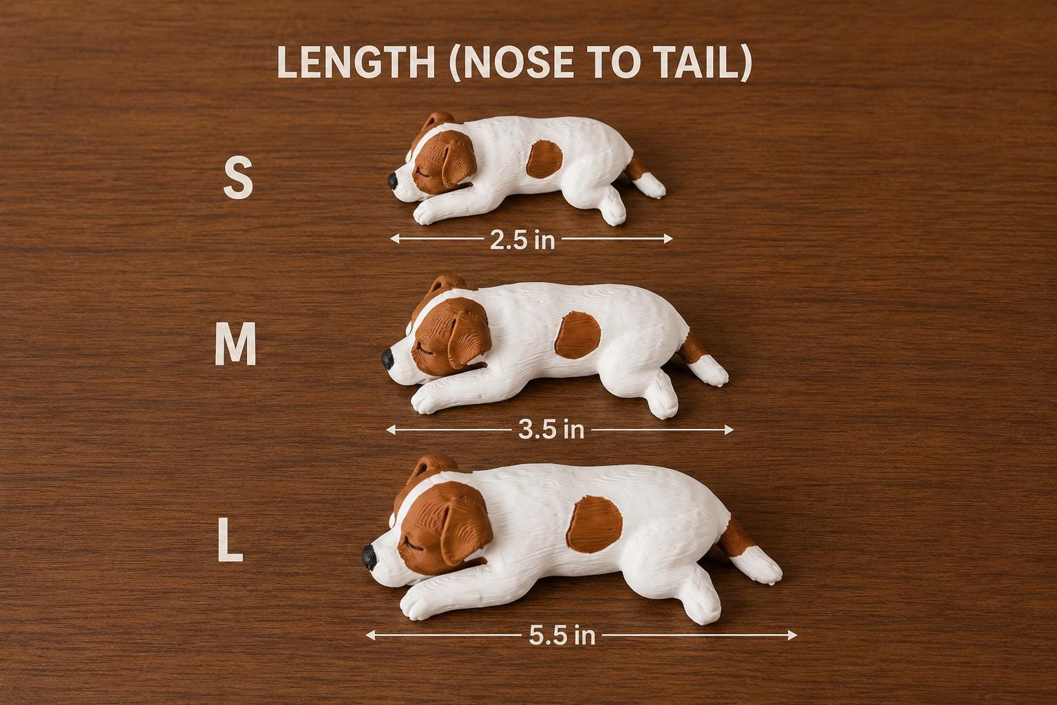 Sleeping Jack Russell Terrier Figurine, Dog Desk Buddy, Cute Puppy Shelf Decor, Jack Russell Gift, 3D Printed Dog Statue