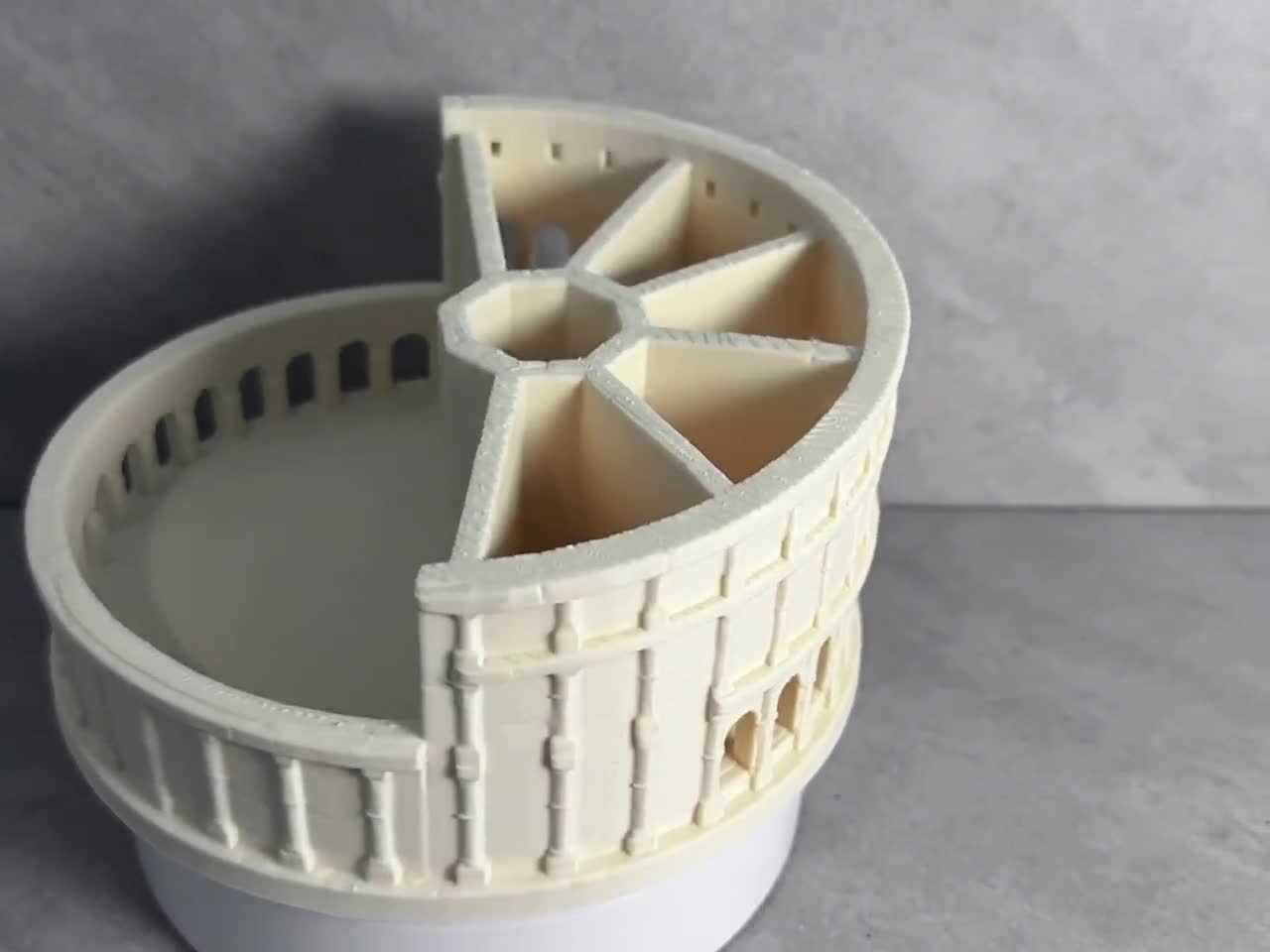 Colosseum Desk Organizer, Roman Architecture Pen Holder, 3D Printed Office Storage Tray video cover