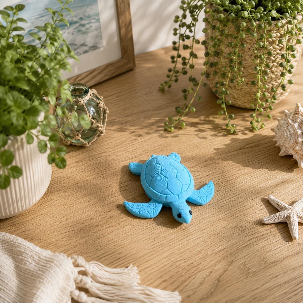 Sea Turtle, Crab & Starfish Wall Decor Set, Coastal Wall Art, Beach Decor, Ocean Nursery Decor, 3D Printed Marine Animal Set, Nautical Home