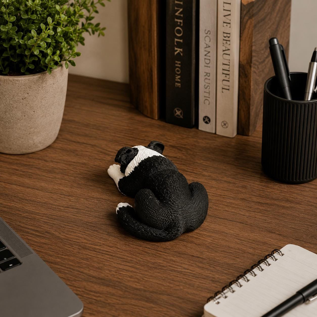 Sleeping Border Collie Dog Figurine, Border Collie Desk Buddy, Cute Dog Shelf Decor, 3D Printed Border Collie Gift