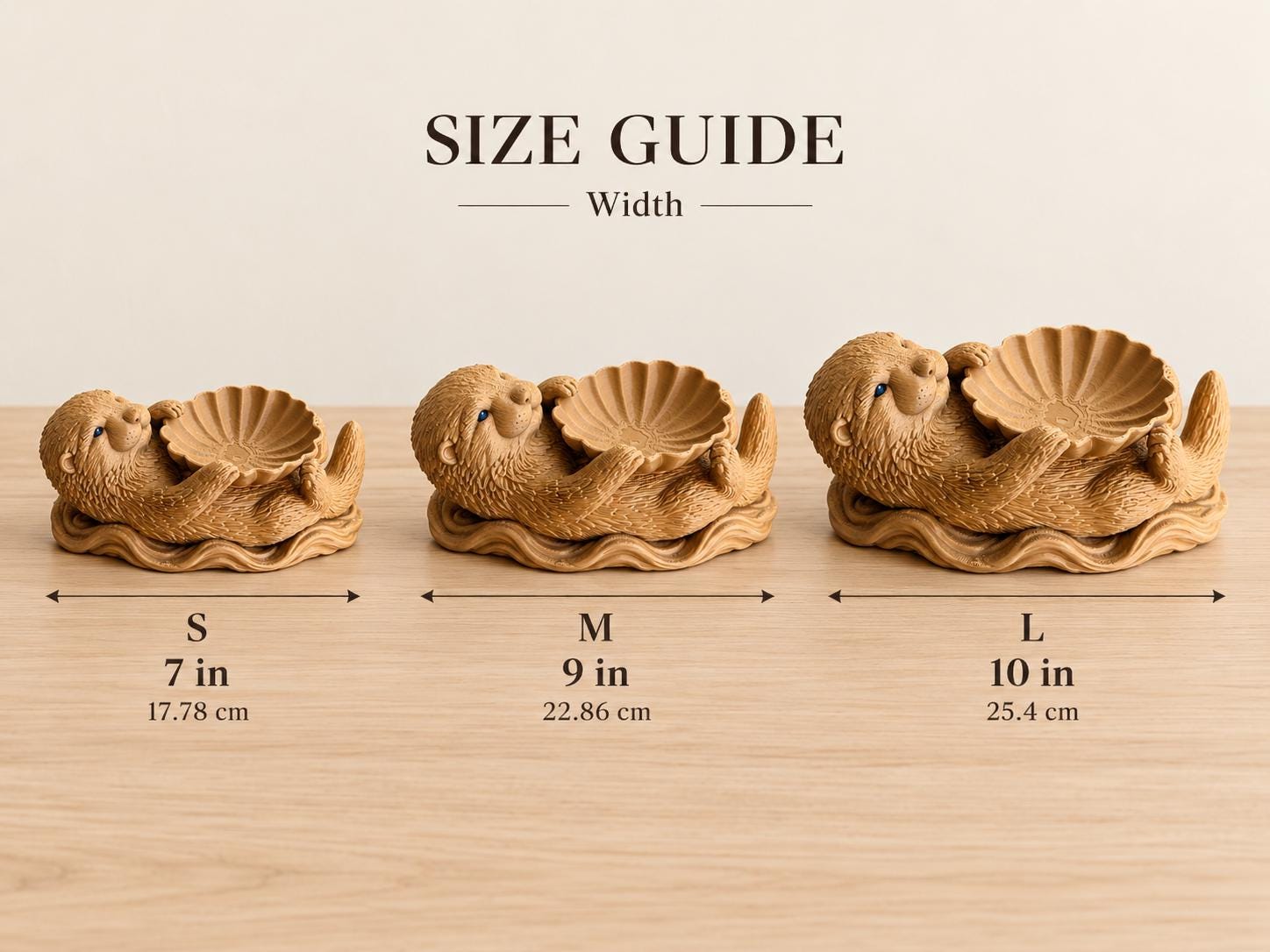 Otter Jewelry Tray with Shell Bowl, Cute 3d Printed Ring Dish, Entryway Key Holder, Coastal Decor, Otter Lover Gift