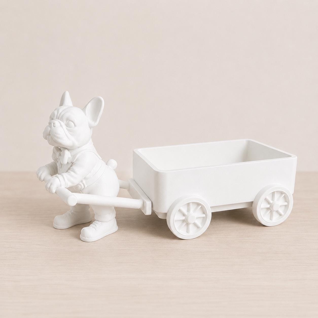 3D Printed French Bulldog Candy Cart, Dog Valet Tray, Desk Organizer, Home Decor