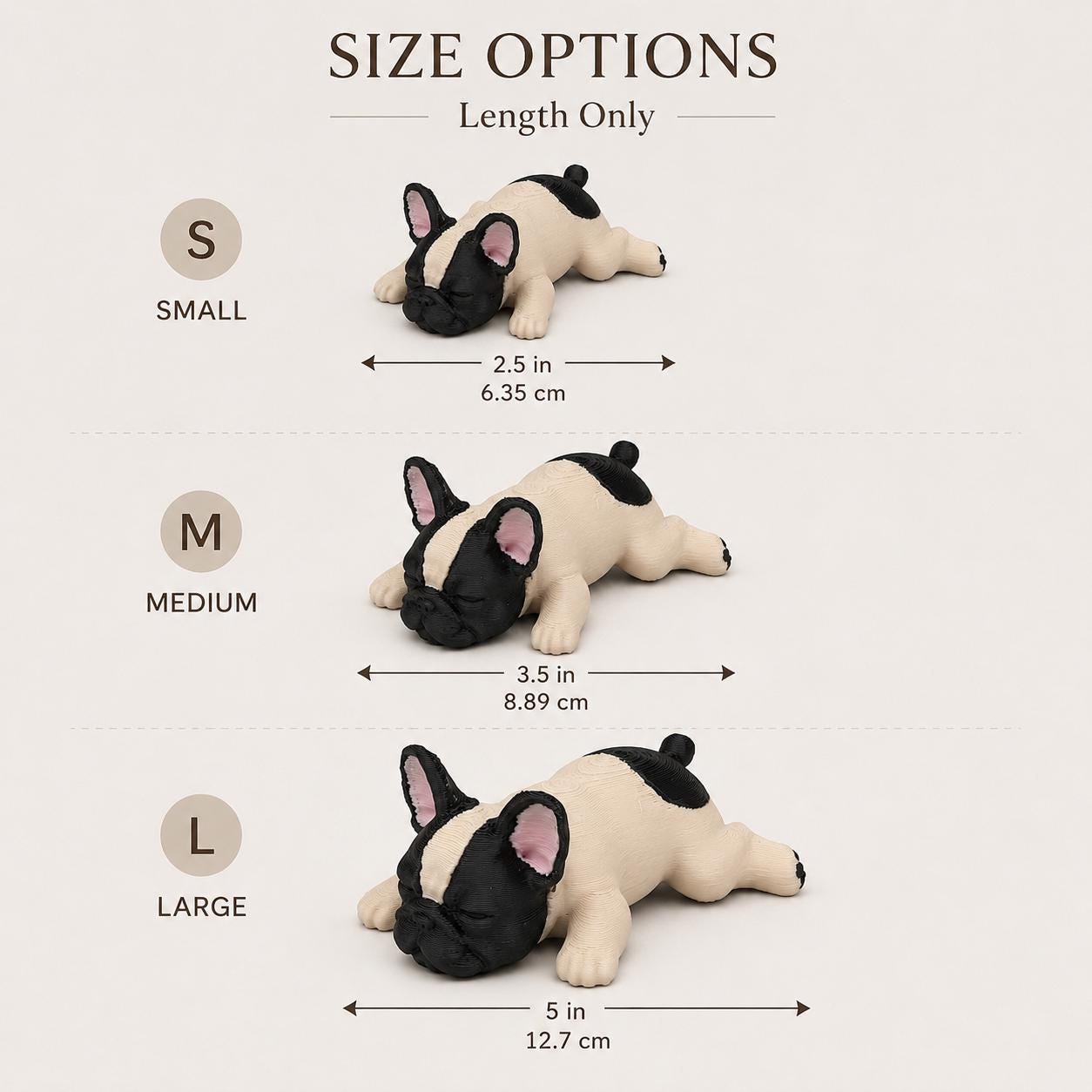 Sleeping French Bulldog Figurine, Cute Dog Desk Buddy, Frenchie Decor, Puppy Shelf Decor, 3D Printed Gift for Dog Lovers