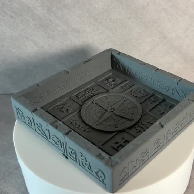 3D Printed Stone Texture Catchall Tray, Explorer Compass Desk Organizer video cover