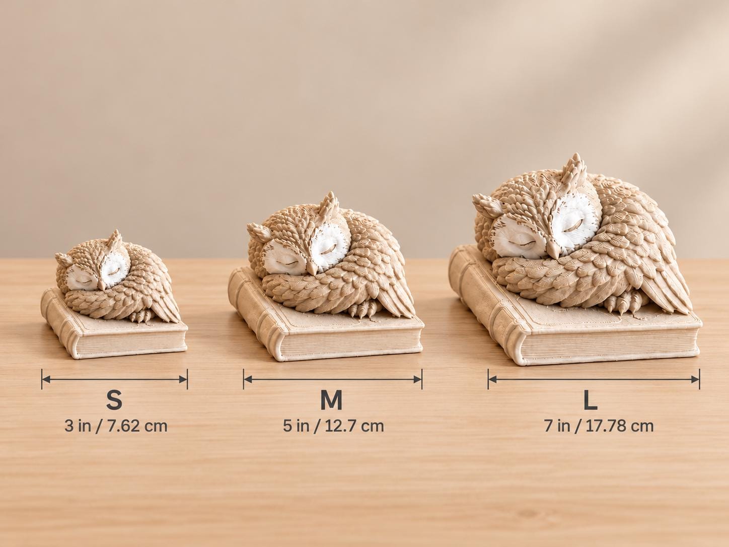Sleeping Owl on Book Figurine, 3d Printed Cozy Bookshelf Decor, Book Lover Gift, Woodland Owl Statue, Reading Nook Decoration