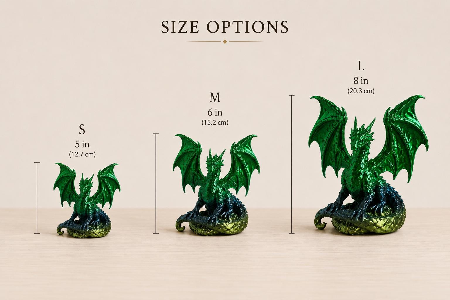 Fantasy Dragon Figurine, 3D Printed Dragon Statue, Mythical Desk Decor, Dragon Collectible, Fantasy Shelf Decor