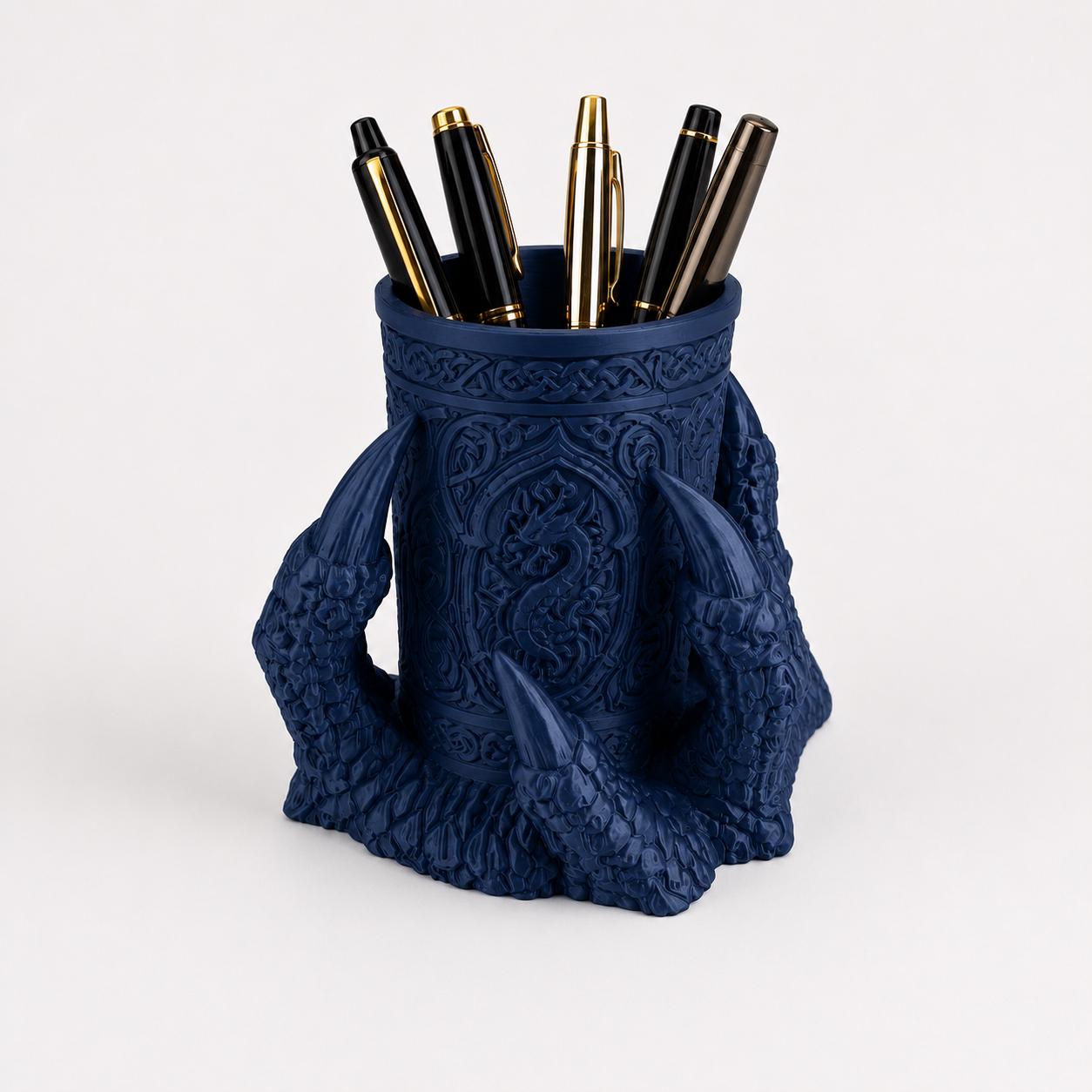 Dragon Claw Pen Holder, Viking Desk Organizer, 3D Printed Pencil Cup, Fantasy Office Decor, Gothic Desk Accessory