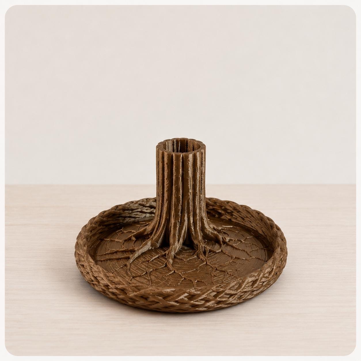 Tree Root Desk Organizer, 3d printed Pen Holder Catchall Tray, Rustic Woodland Office Storage