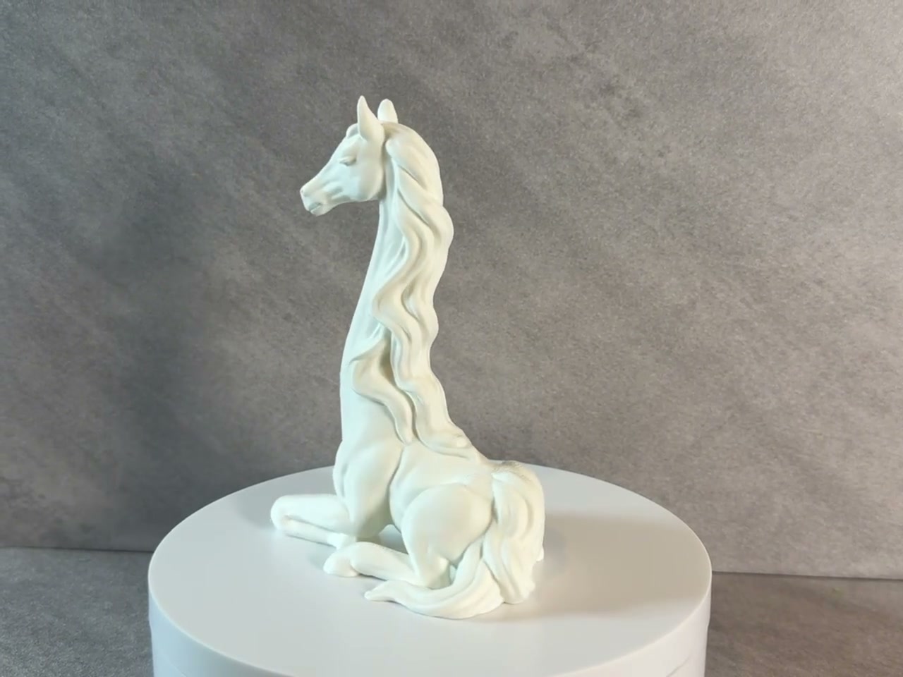 3D Printed Zen Horse Figurine, Minimalist Horse Statue, Modern Home Decor video cover