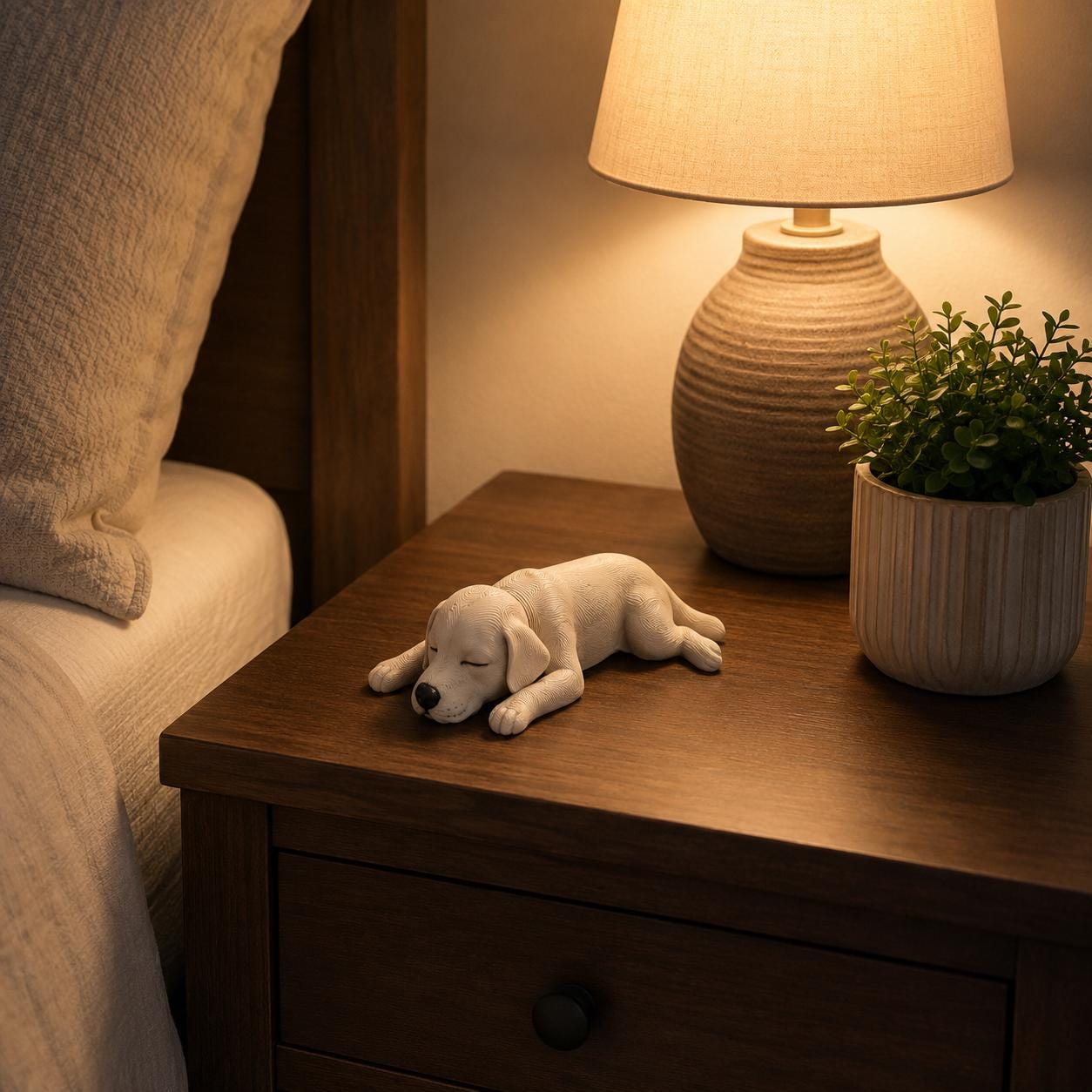 Sleeping Labrador Dog Sculpture | Labrador Retriever Decor | Dog Lover Gift | 3D Printed Figurine