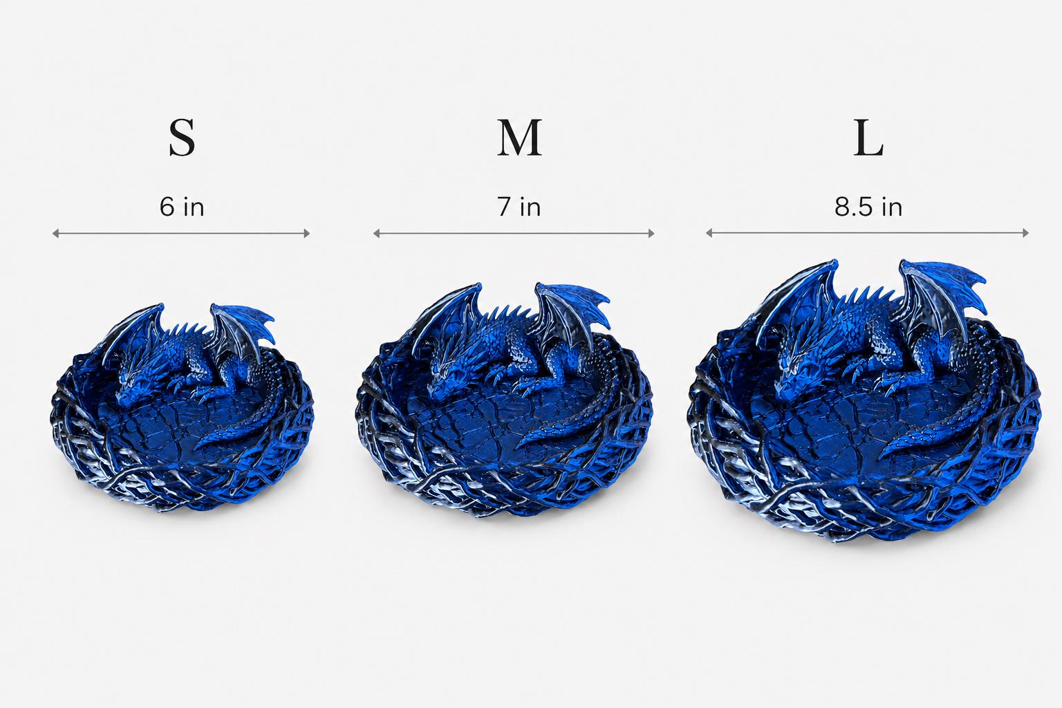 Sleeping Baby Dragon Nest Trinket Dish, Dragon Jewelry Holder, Fantasy Ring Tray, Dragon Coin Bowl, Gothic Decor, 3D Printed Gift