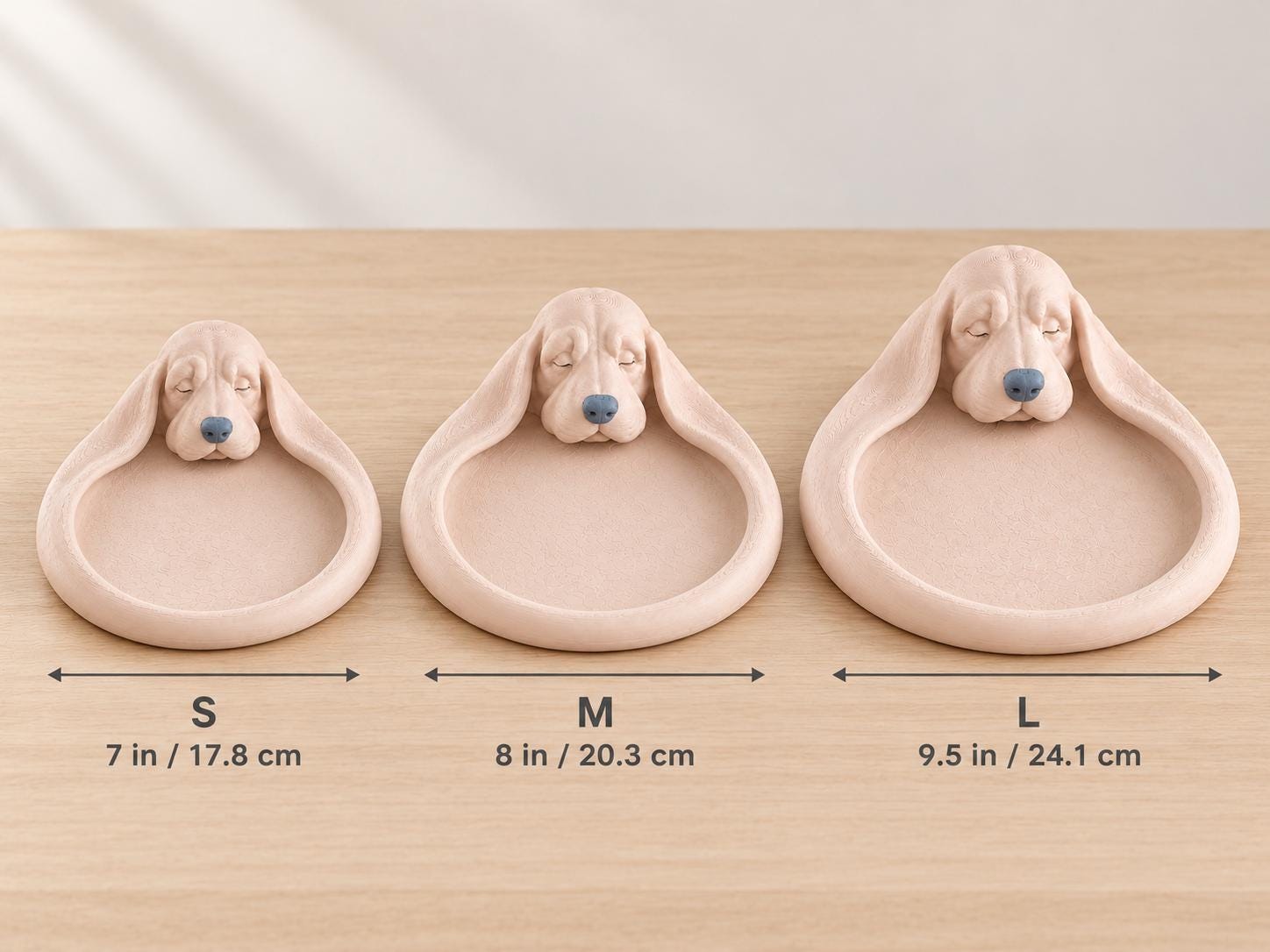 Basset Hound Catchall Tray, 3d Printed Dog Key Holder, Jewelry and Coin Dish, Entryway Organizer, Dog Lover Gift