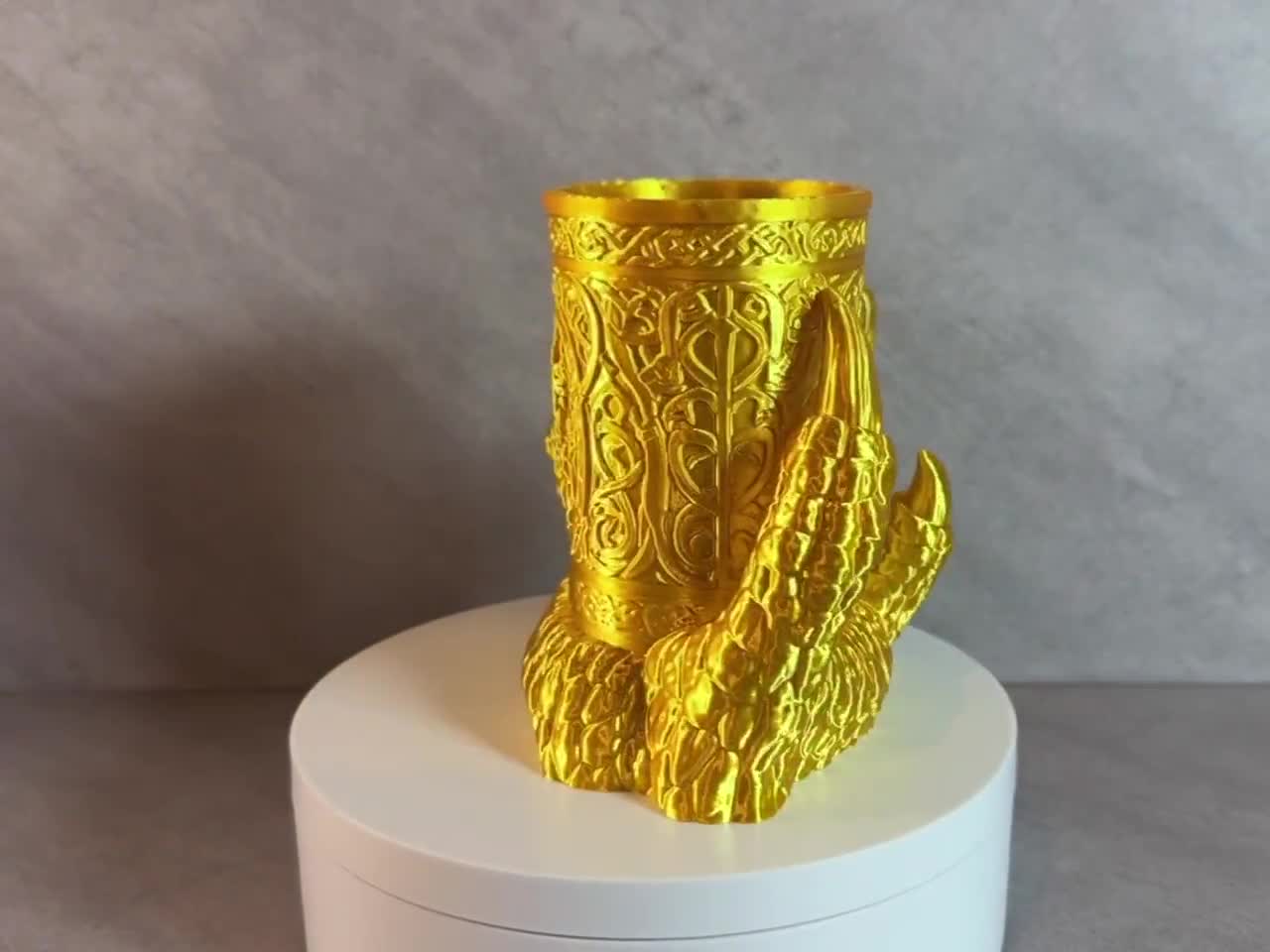Dragon Claw Pen Holder, Viking Desk Organizer, 3D Printed Pencil Cup, Fantasy Office Decor, Gothic Desk Accessory video cover
