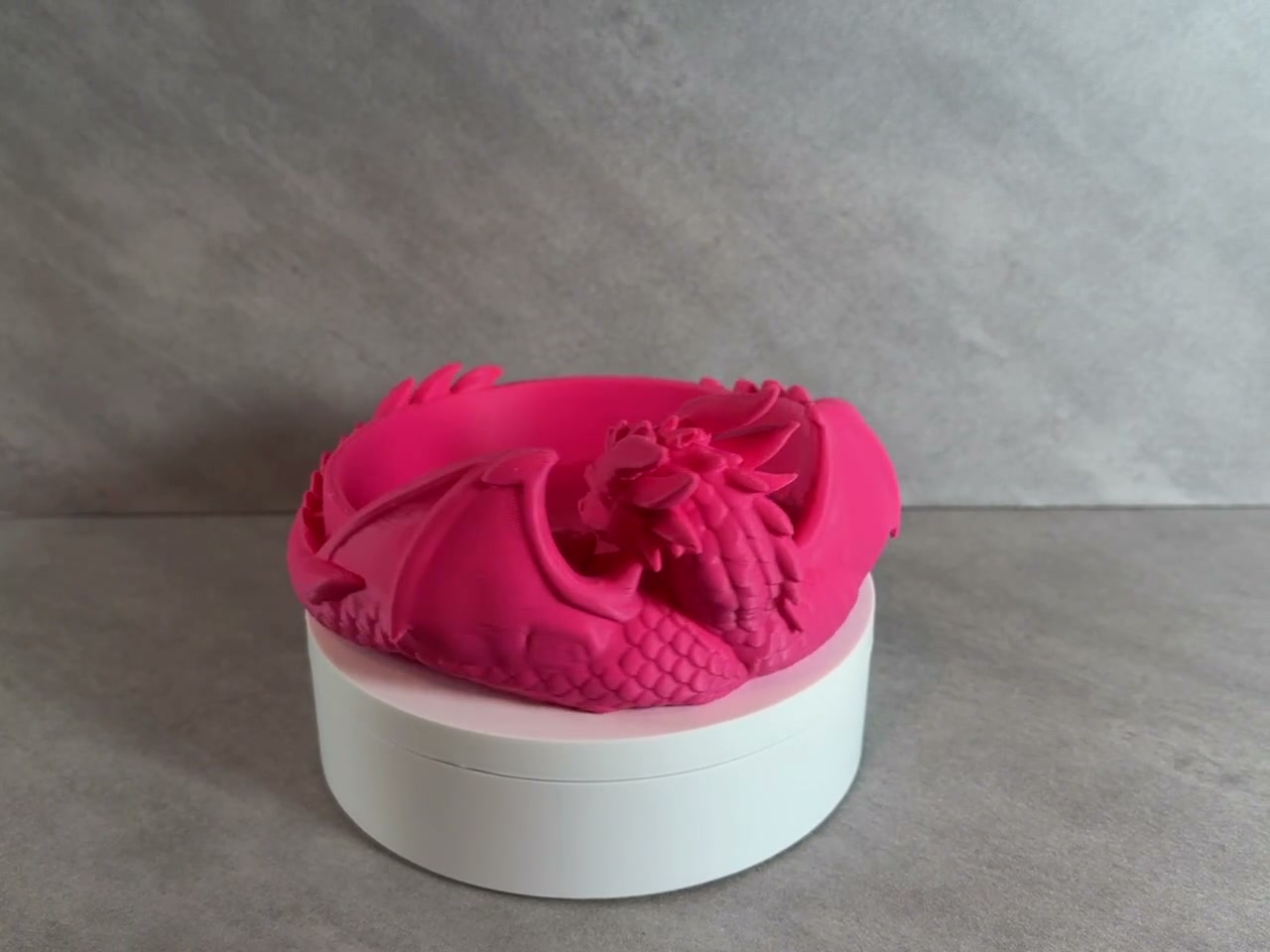 Dragon Trinket Dish with Wings, 3D Printed Jewelry Bowl, Ring and Key Holder, Fantasy Desk Decor video cover