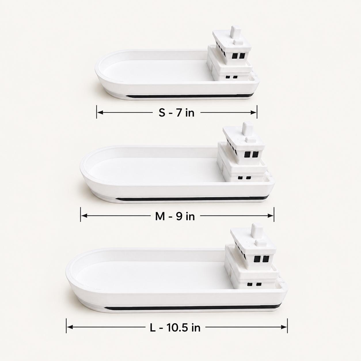 Boat Catchall Tray,  3d Printed Nautical Key Holder, Ship-Shaped Organizer, Coastal Home Decor, Entryway Coin Dish