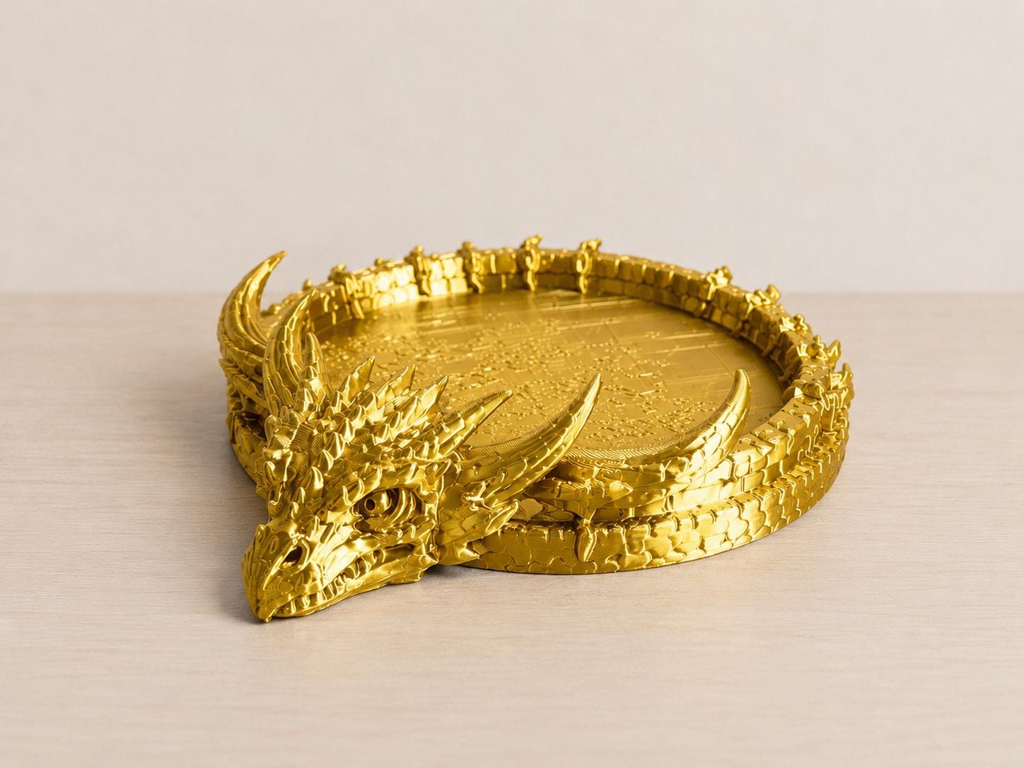 Dragon Tray Catchall Dish, Fantasy Key Bowl, 3D Printed Dragon Organizer, Car Keys Wallet Coin Holder, Gothic Home Decor
