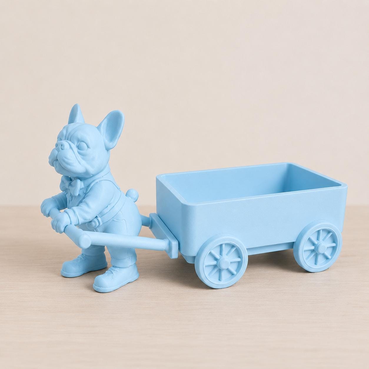 3D Printed French Bulldog Candy Cart, Dog Valet Tray, Desk Organizer, Home Decor