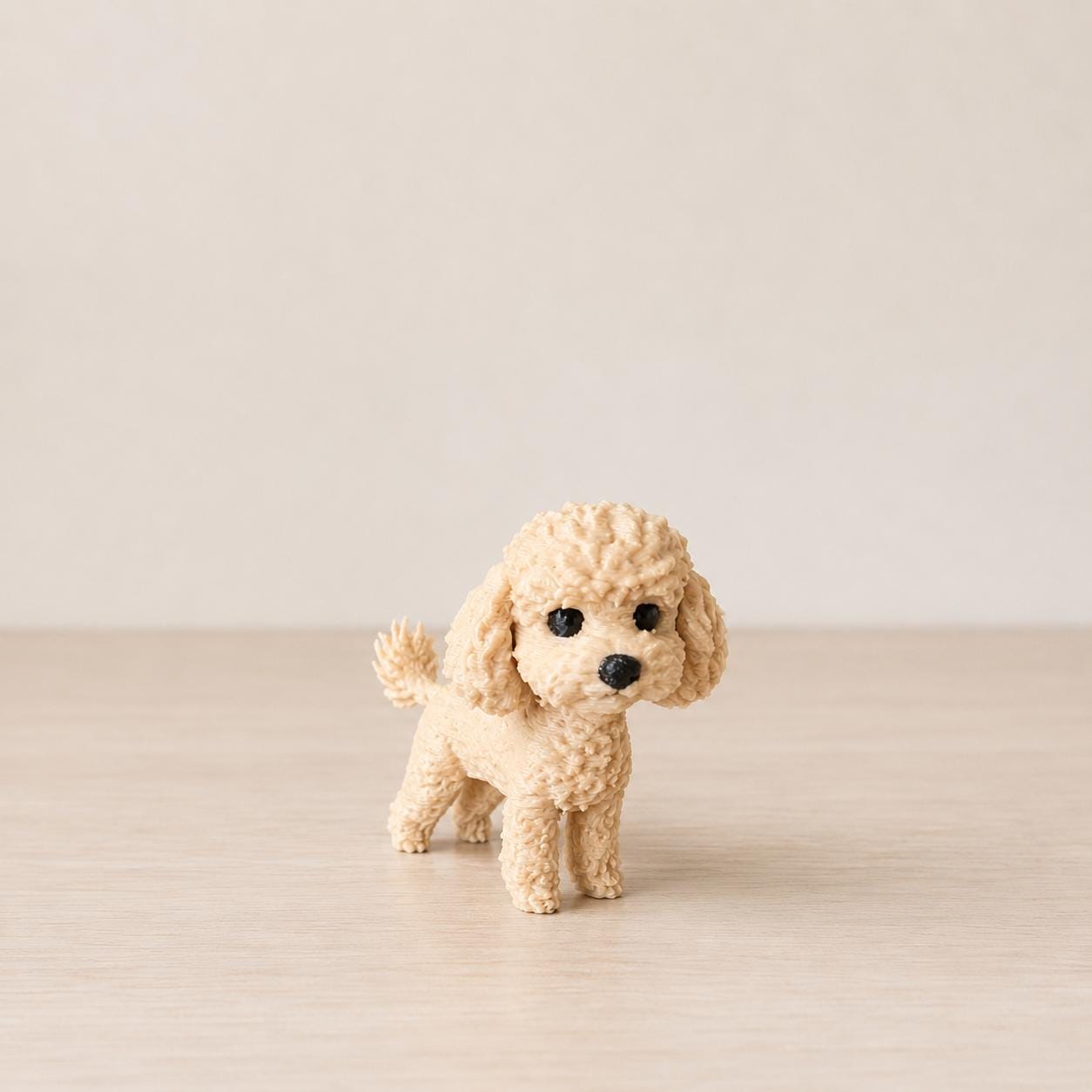Toy Poodle Figurine, Miniature Poodle Statue, Cute Dog Decor, Dog Lover Gift, Desk Buddy, Shelf Decor, 3D Printed Puppy