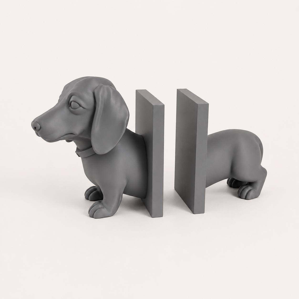 Dachshund Dog Bookends Set, 3d Printed Wiener Dog Book Ends, Sausage Dog Book Holder, Modern Bookshelf Decor, Gift for Dog Lovers
