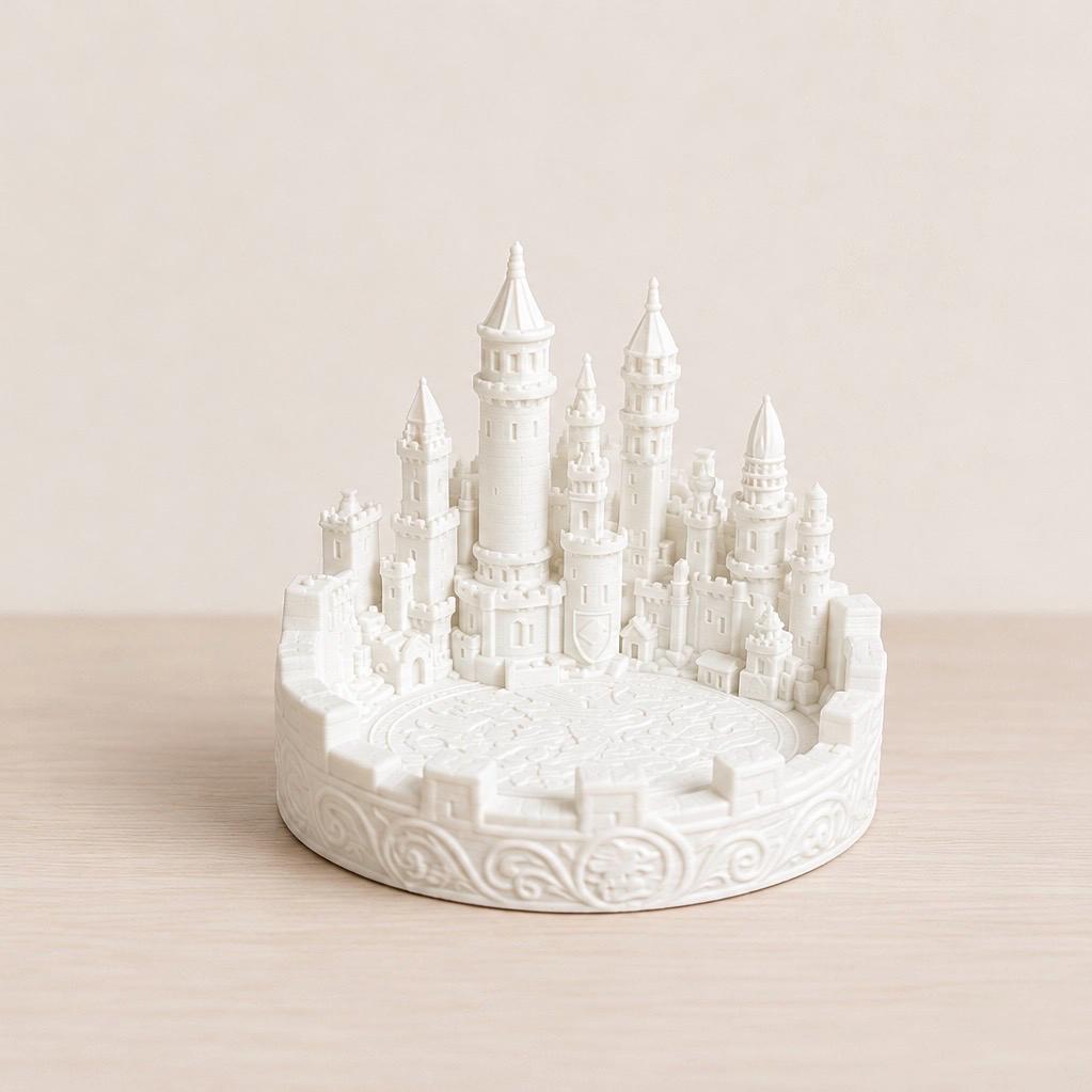 Fantasy Castle Organizer, 3D Printed Medieval Fortress Jewelry Dish
