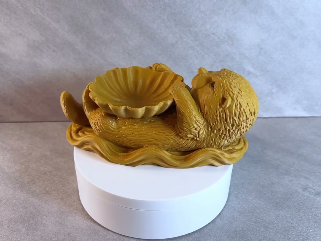 Otter Jewelry Tray with Shell Bowl, Cute 3d Printed Ring Dish, Entryway Key Holder, Coastal Decor, Otter Lover Gift video cover