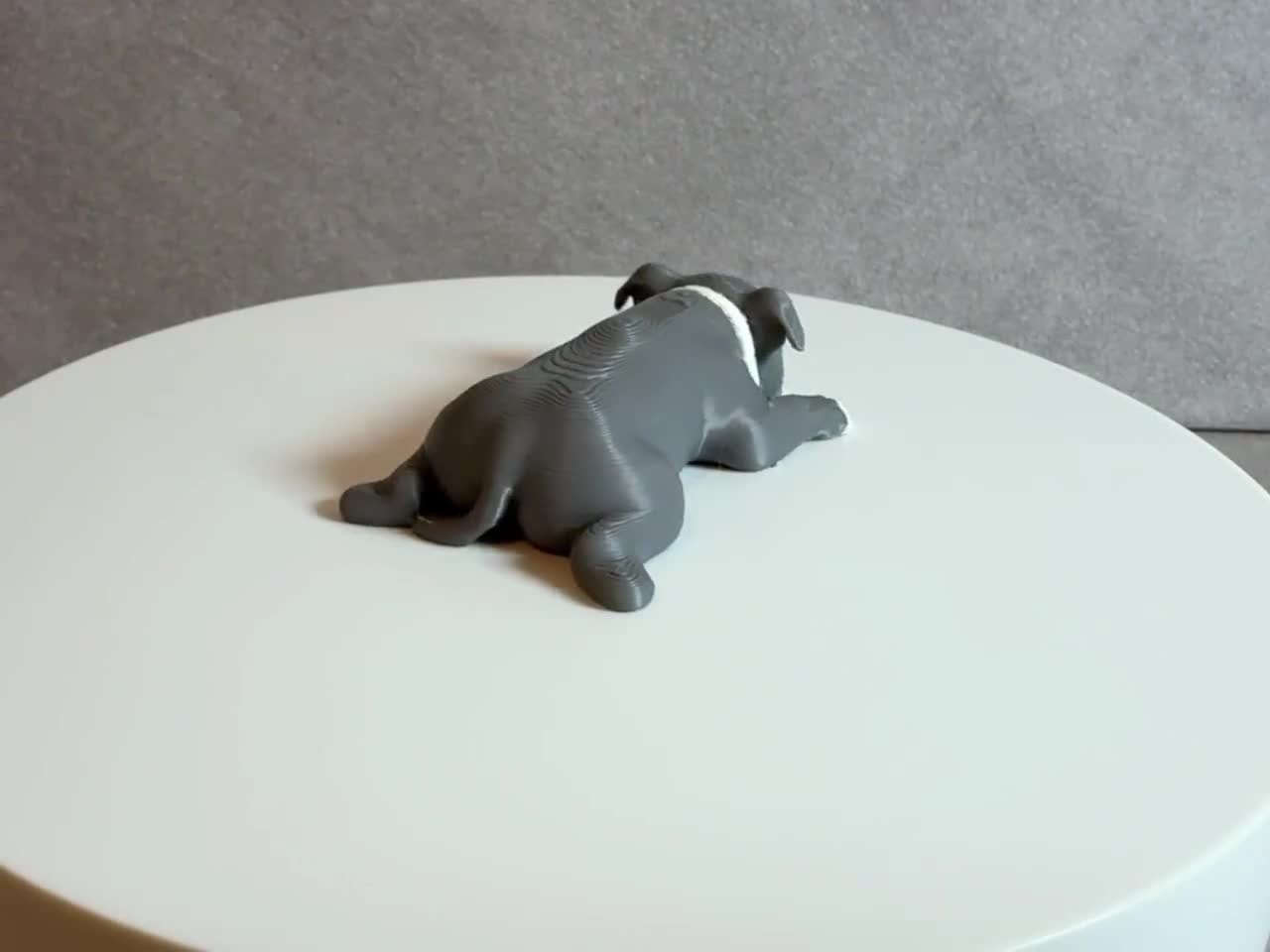 Sleeping Pit Bull Dog Figurine, Pitbull Desk Buddy, Cute Dog Lover Gift, 3D Printed Puppy Decor video cover