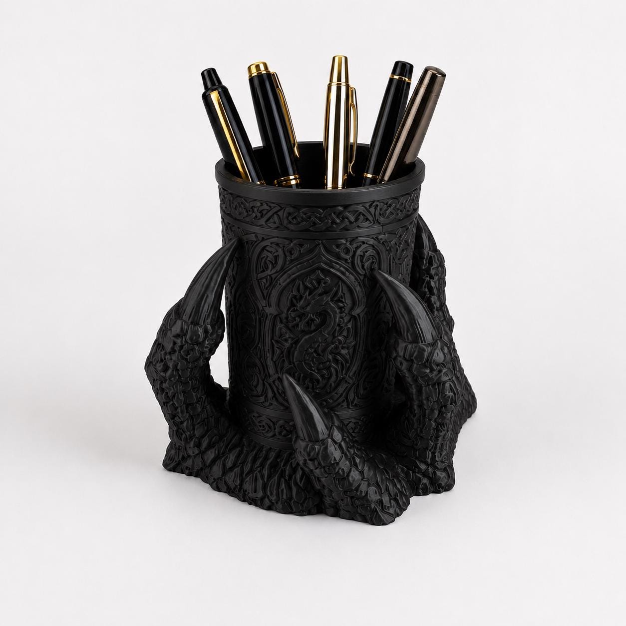 Dragon Claw Pen Holder, Viking Desk Organizer, 3D Printed Pencil Cup, Fantasy Office Decor, Gothic Desk Accessory