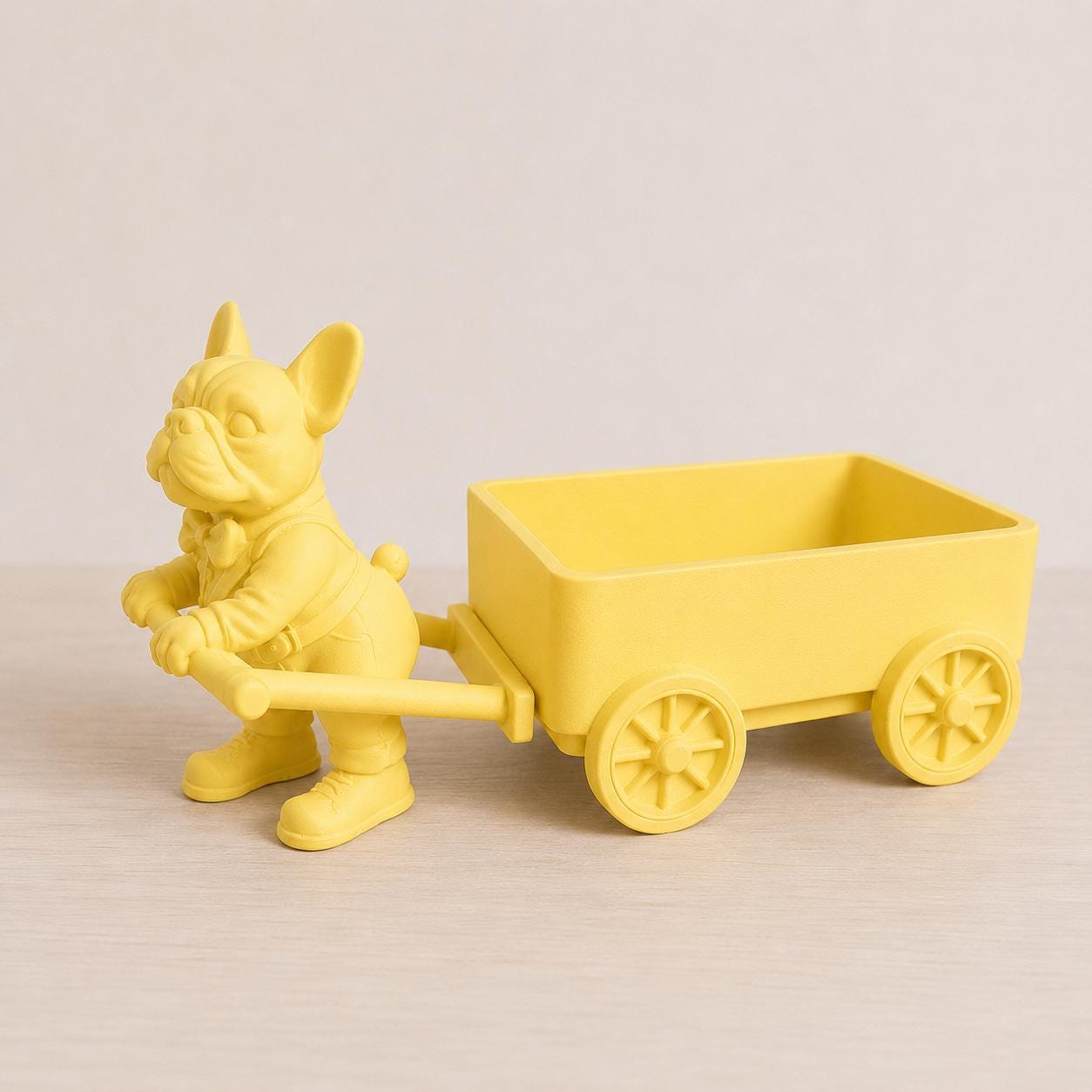 3D Printed French Bulldog Candy Cart, Dog Valet Tray, Desk Organizer, Home Decor