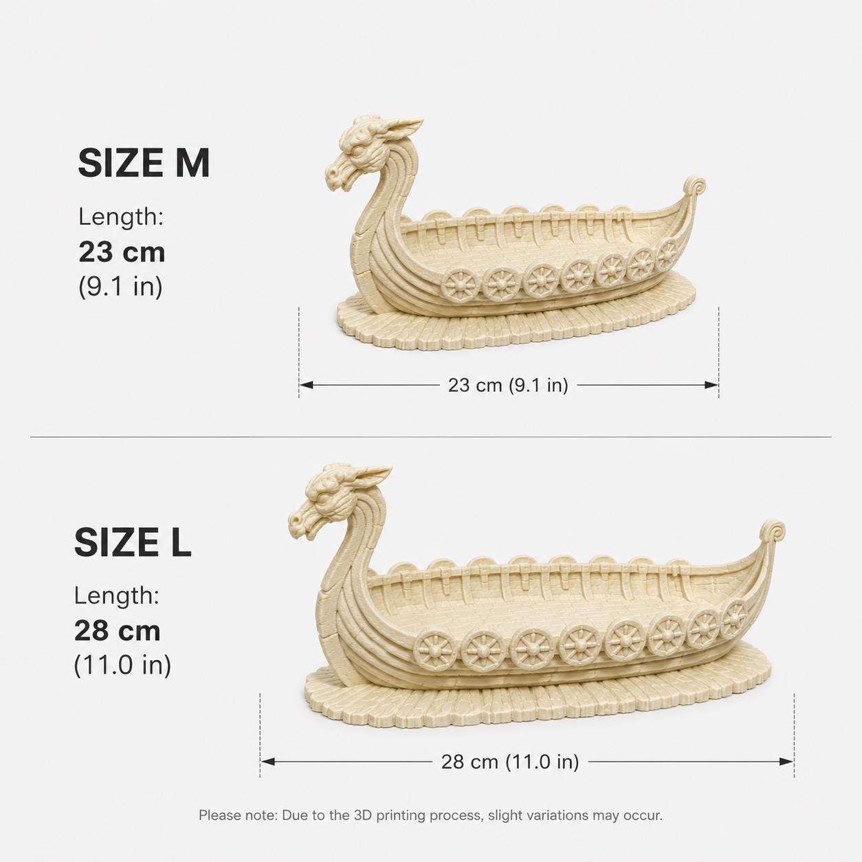 Viking Ship Coin Holder, Norse Dragon Tray, Norse Mythology 3D Printed Catchall for Keys, Coins & Watches