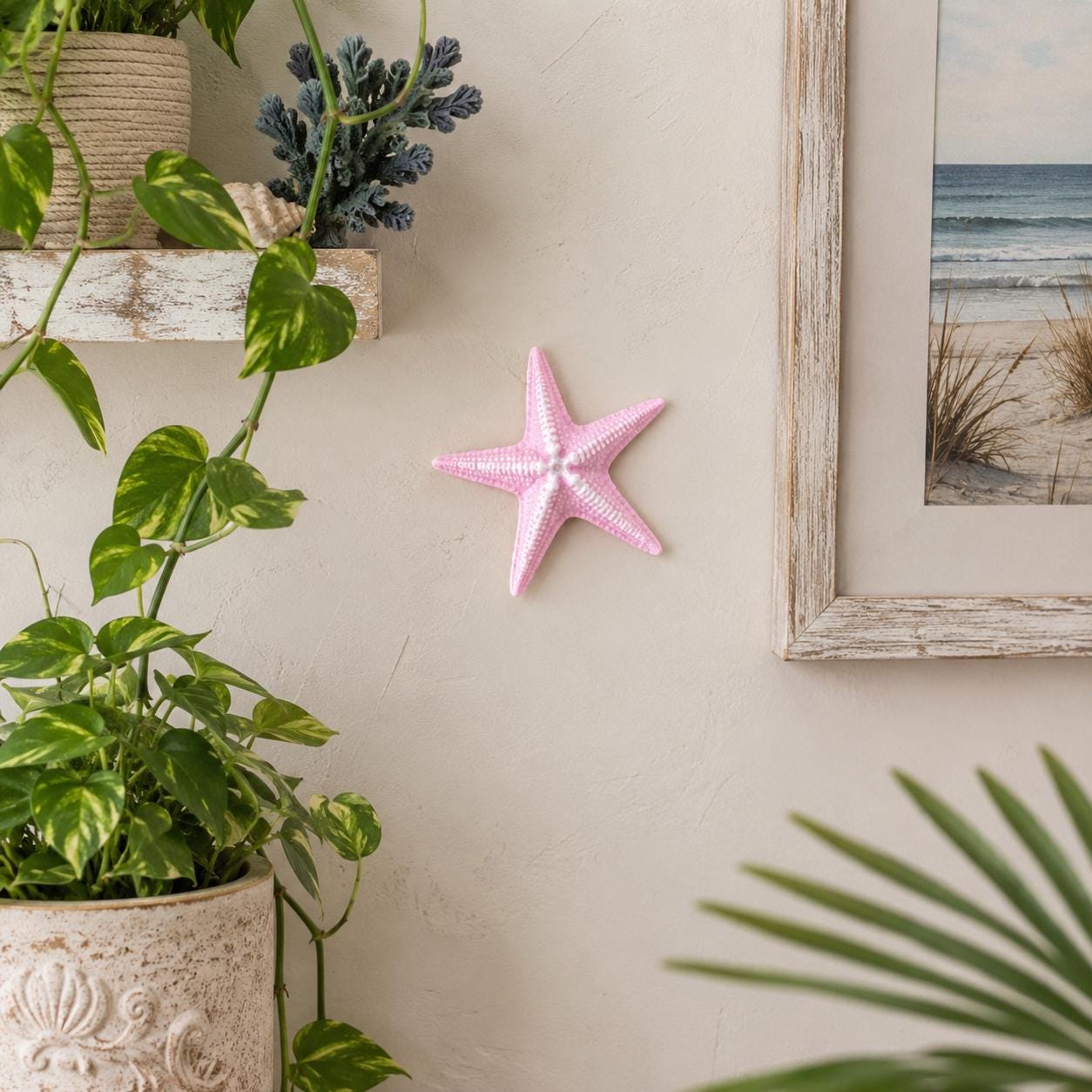 Sea Turtle, Crab & Starfish Wall Decor Set, Coastal Wall Art, Beach Decor, Ocean Nursery Decor, 3D Printed Marine Animal Set, Nautical Home