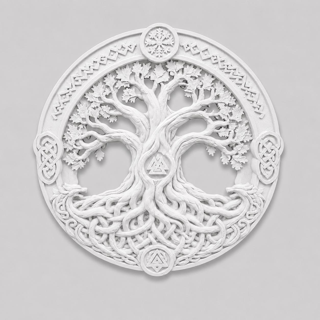 Yggdrasil Tree of Life Wall Decor | Viking Wall Art | Norse Celtic Home Decor | 3D Printed Scandinavian Hanging | Odin Gift