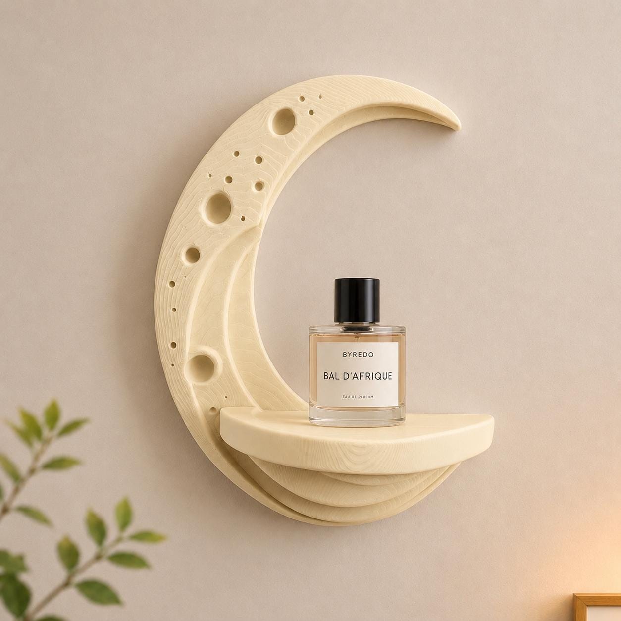 Crescent Moon Wall Shelf – Mini Luna Shelf for Bedroom Decor, Nursery, Keys & Small Items, 3D Printed Minimalist Moon Decor