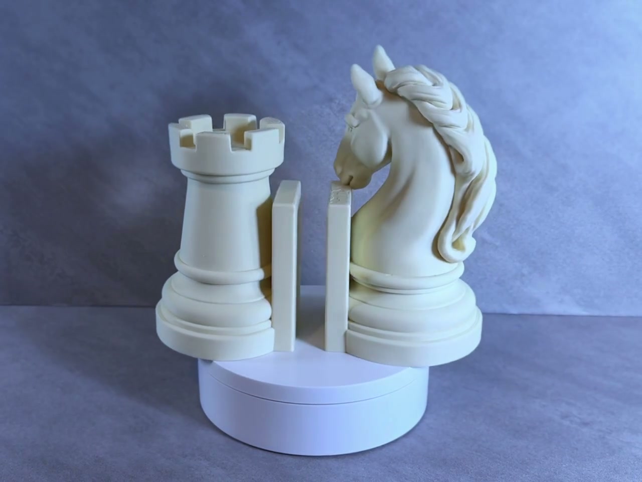 Chess Bookends Set, Knight and Rook, 3D Printed Bookshelf Decor, Chess Lover Gift, Book Holder video cover