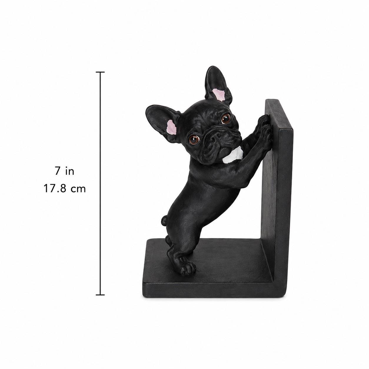 French Bulldog Bookend, Cute Dog Book Holder, Frenchie Shelf Decor, Dog Lover Gift, 3D Printed Bookend