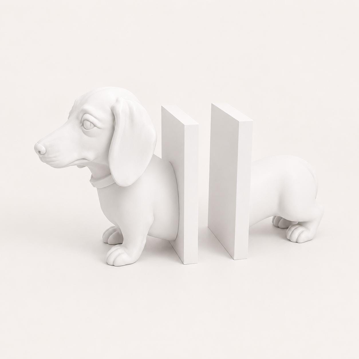 Dachshund Dog Bookends Set, 3d Printed Wiener Dog Book Ends, Sausage Dog Book Holder, Modern Bookshelf Decor, Gift for Dog Lovers