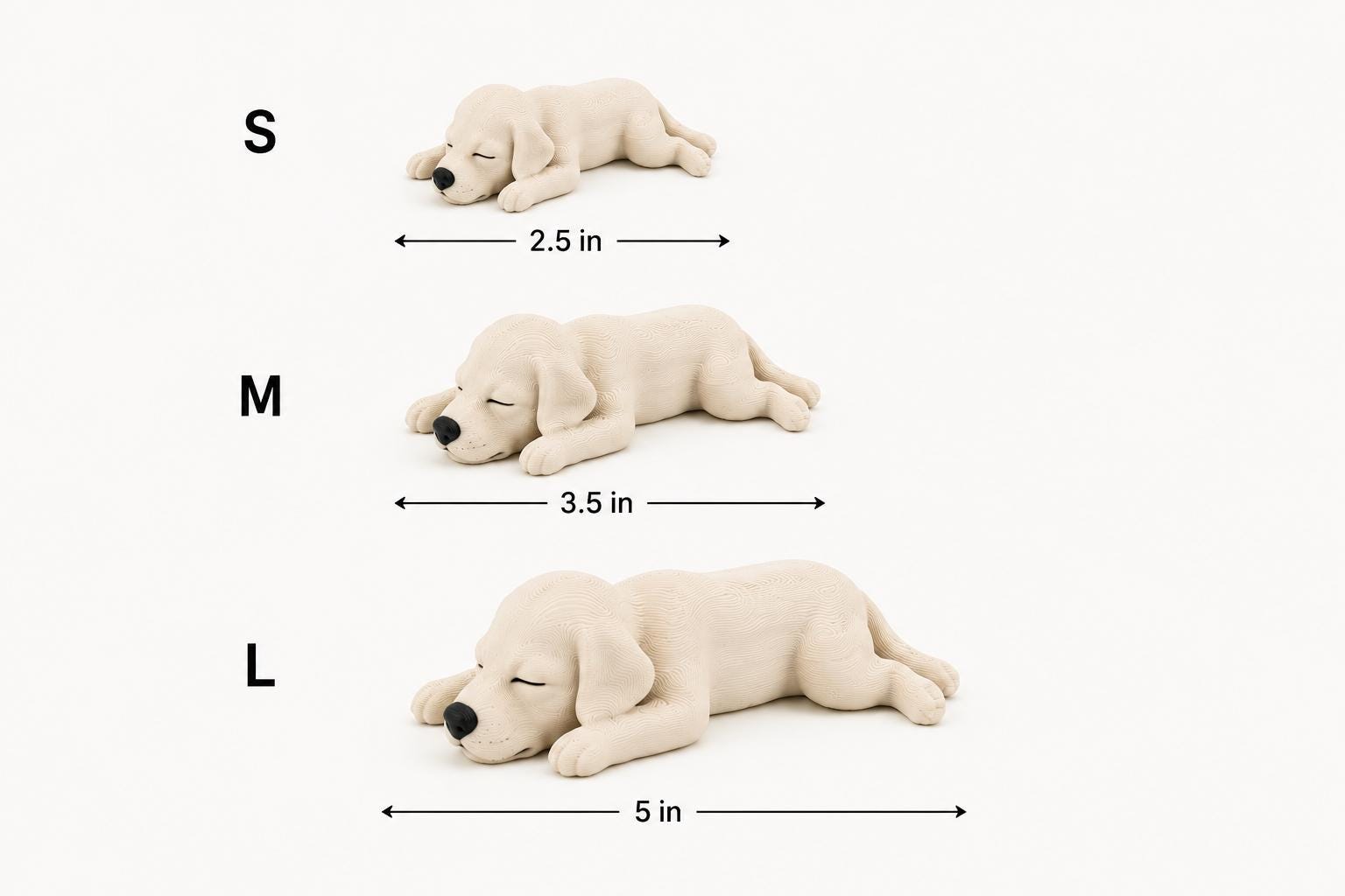 Sleeping Labrador Dog Sculpture | Labrador Retriever Decor | Dog Lover Gift | 3D Printed Figurine