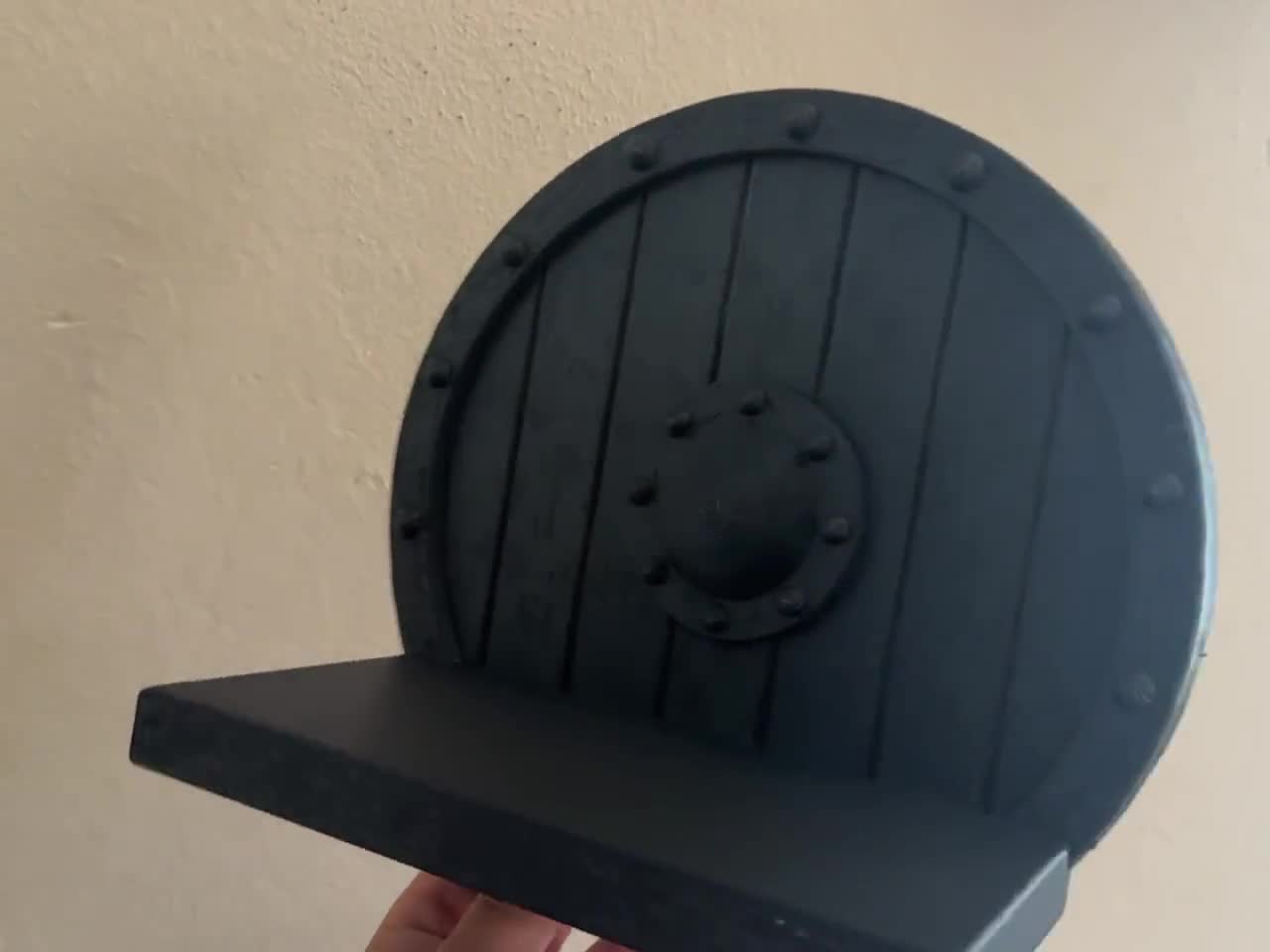 Viking Shield Mini Wall Shelf – 3D Printed Norse Round Organizer for Keys, Wallet video cover