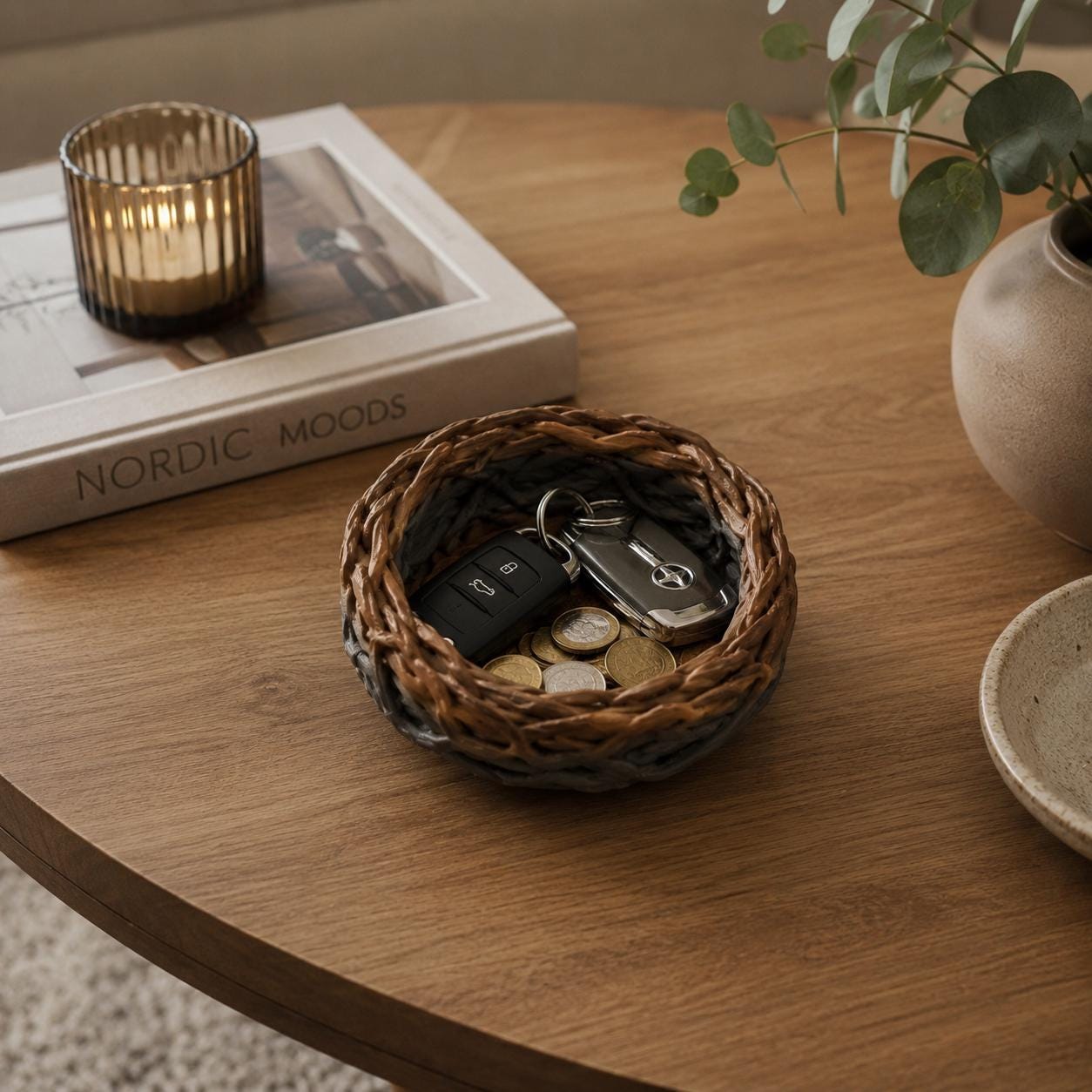 Dragon Nest Catchall Tray, Fantasy Woodland Key Holder, 3D Printed Decor