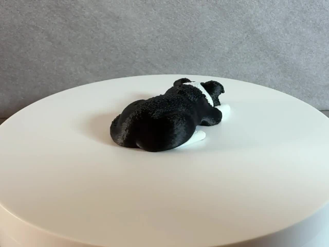 Sleeping Border Collie Dog Figurine, Border Collie Desk Buddy, Cute Dog Shelf Decor, 3D Printed Border Collie Gift video cover