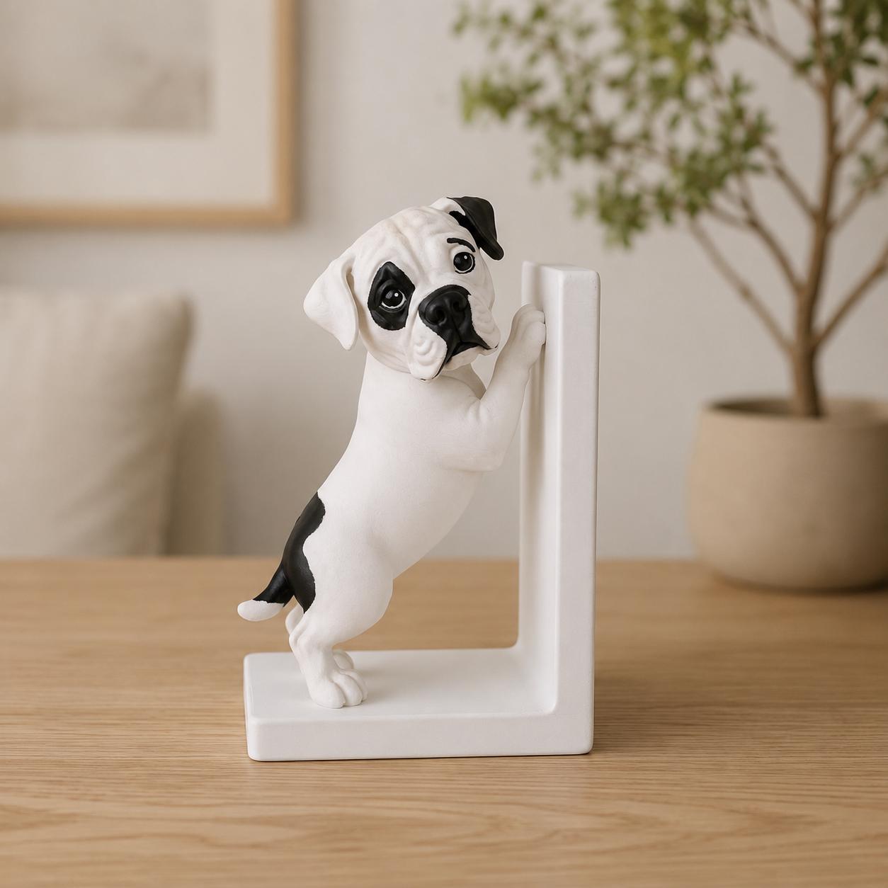 American Bulldog Bookend, Cute Puppy Book End, American Bulldog Gift, Dog Book Holder, Bookshelf Decor, 3D Printed Bookend