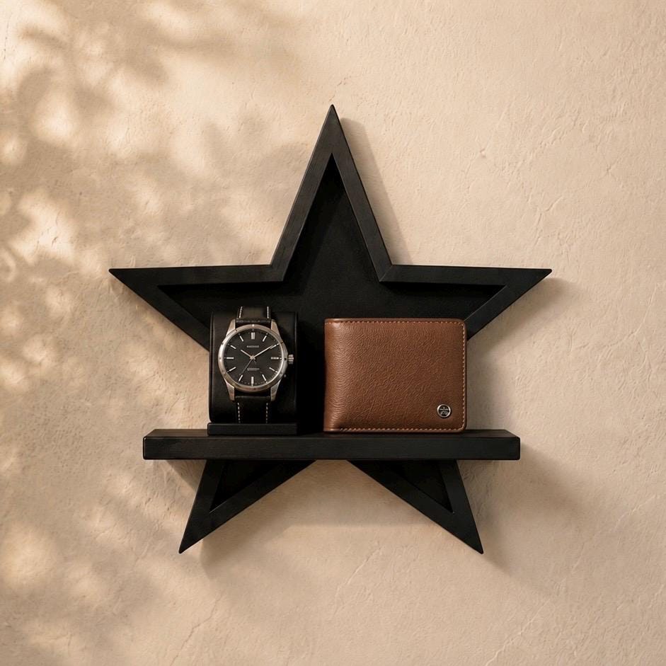 Star Floating Mini Shelf, 3D Printed Display, Modern Wall Decor, Easy Install