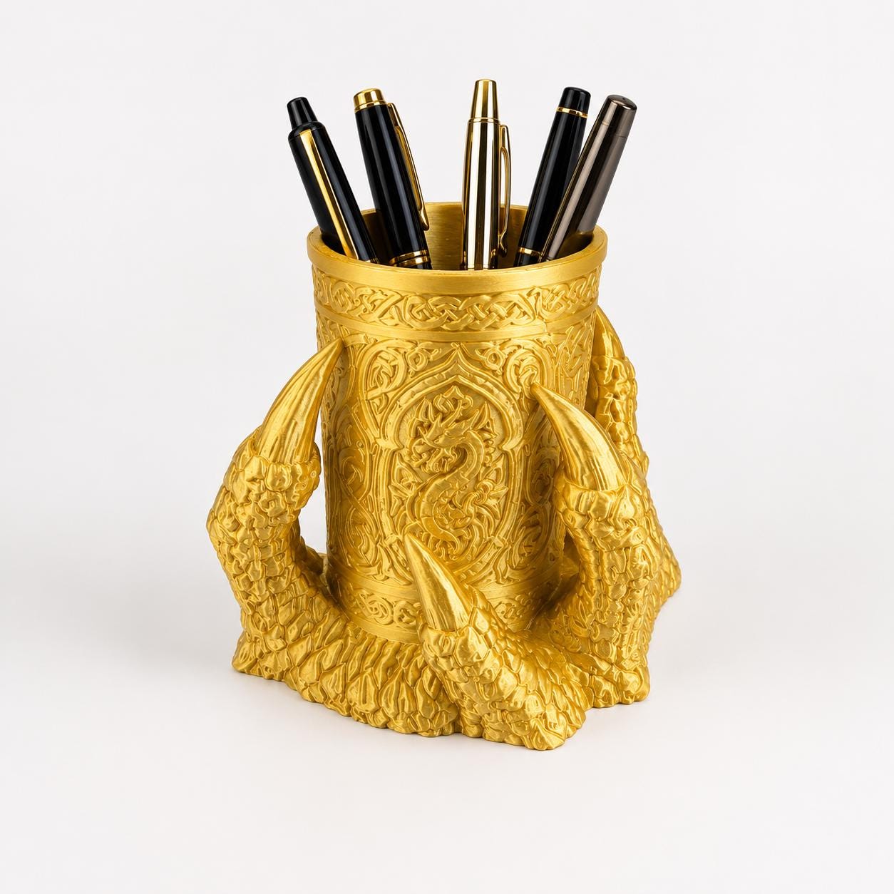 Dragon Claw Pen Holder, Viking Desk Organizer, 3D Printed Pencil Cup, Fantasy Office Decor, Gothic Desk Accessory