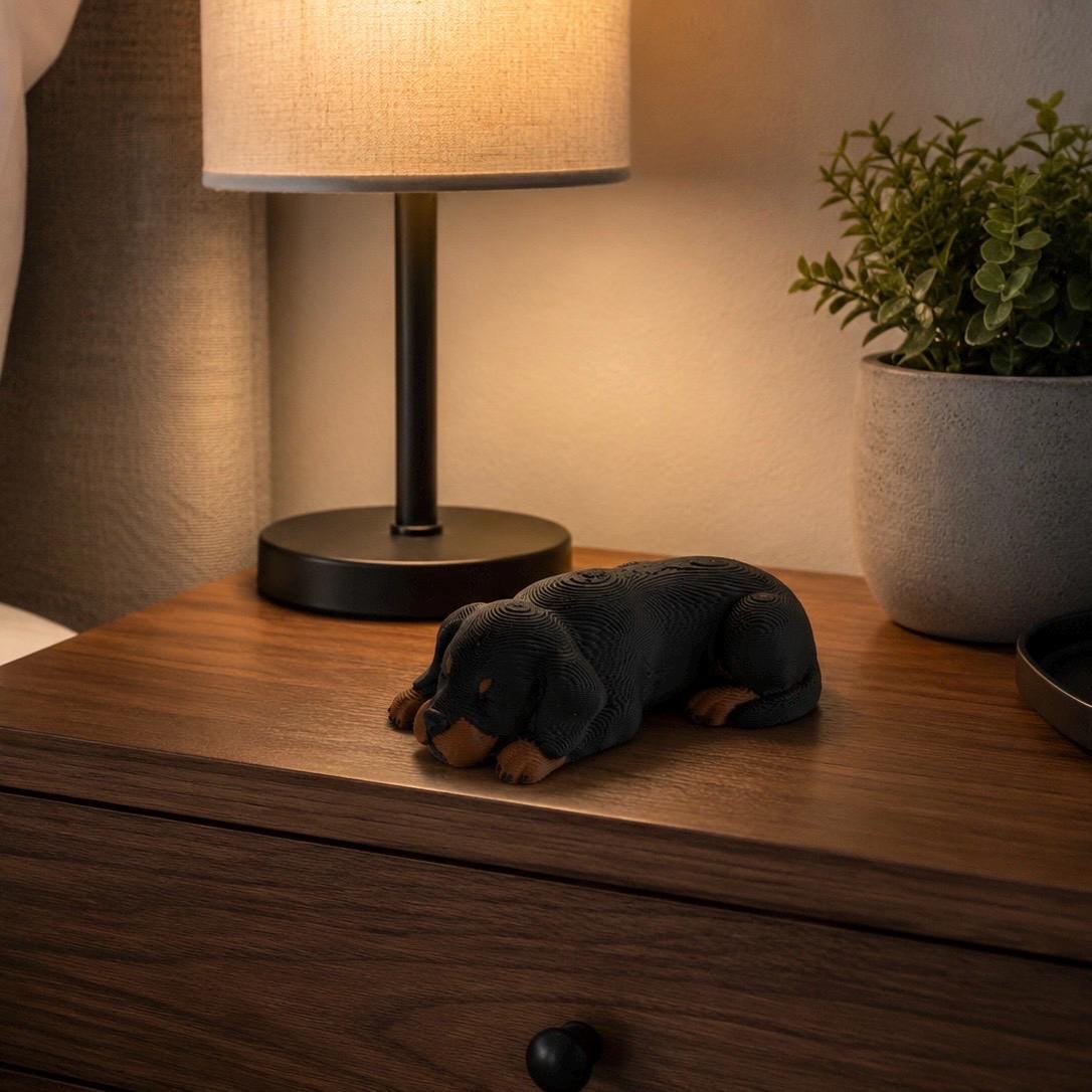 3D Printed Rottweiler Dog Sculpture, Rottweiler Lover Gift, Cute Puppy Desk Decor