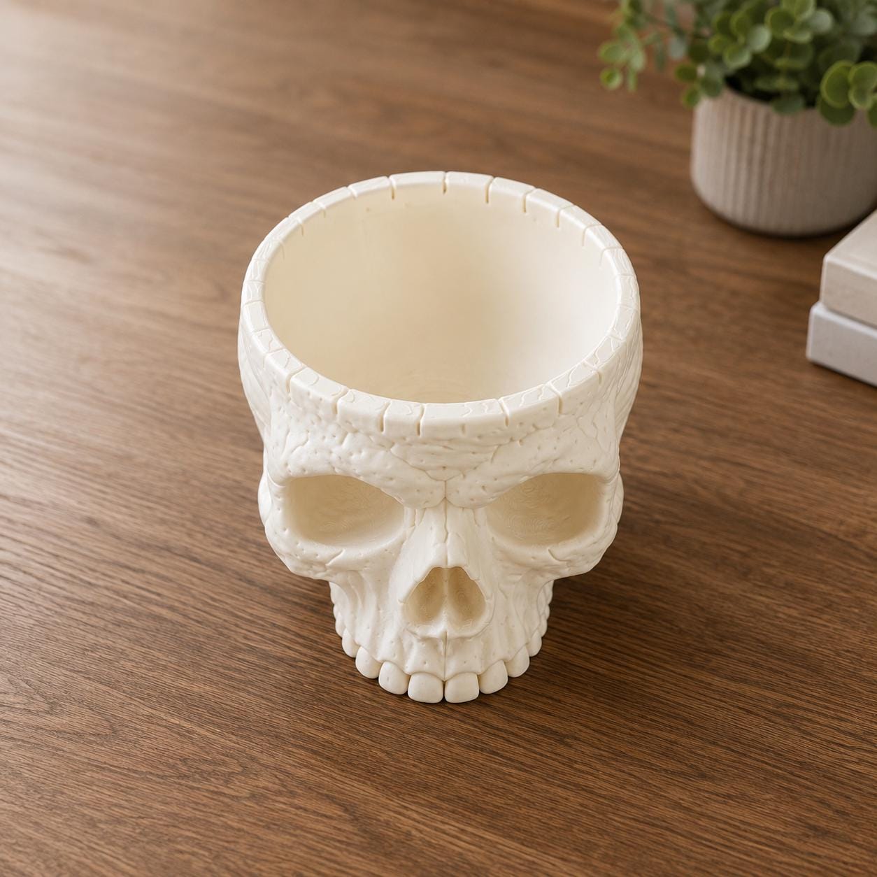 3D Printed Skull Candy Bowl, Halloween Candy Holder, Gothic Skull Decor, Spooky Treat Bowl, Halloween Party Decor, Skull Container