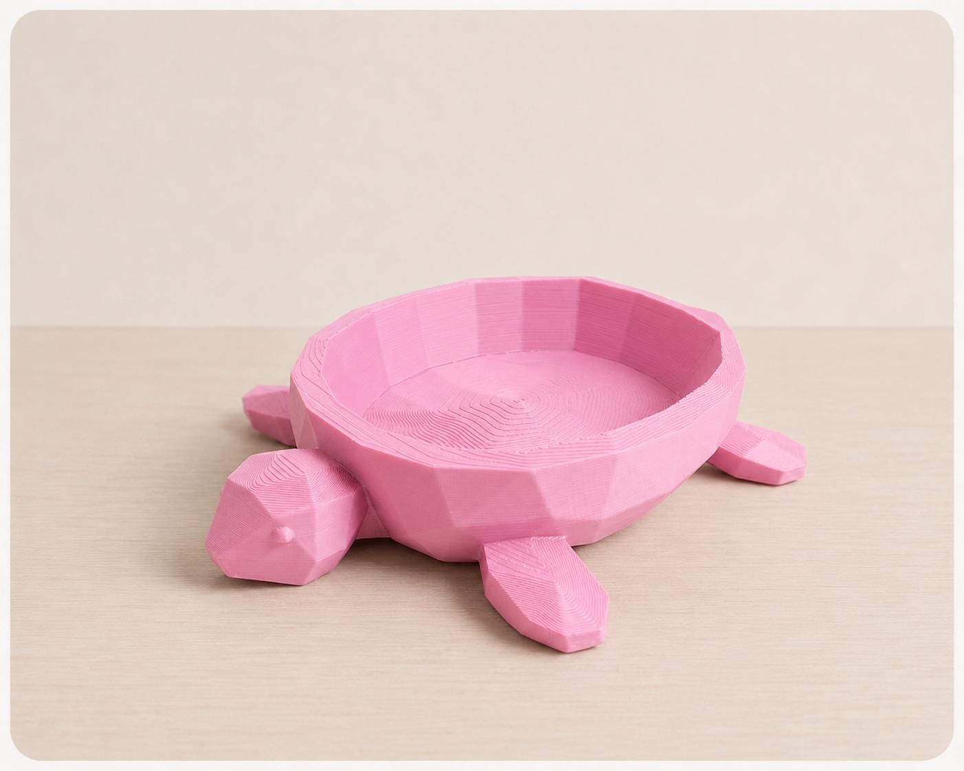 Geometric Turtle Catchall Tray, 3D Printed Sea Turtle Jewelry Dish, Desk Organizer