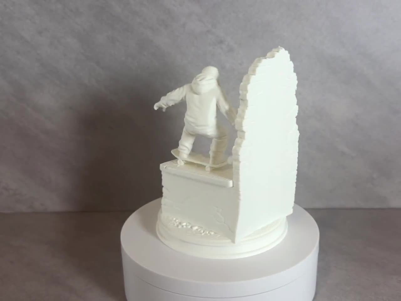 Skateboarder Figurine, Skateboard Decor, Skater Gift, Skateboarding Statue, Skate Park Desk Decor, Skater Room Decor, Skateboard Gift video cover