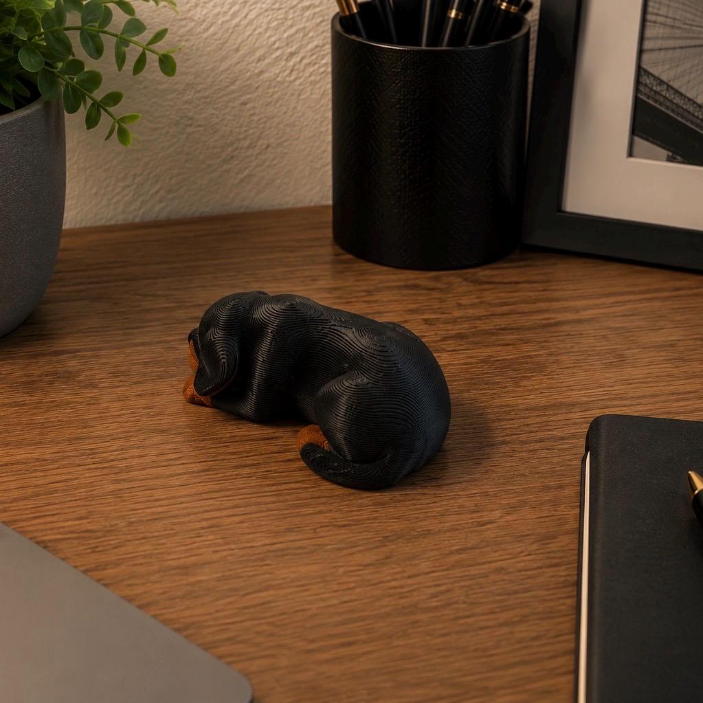 3D Printed Rottweiler Dog Sculpture, Rottweiler Lover Gift, Cute Puppy Desk Decor